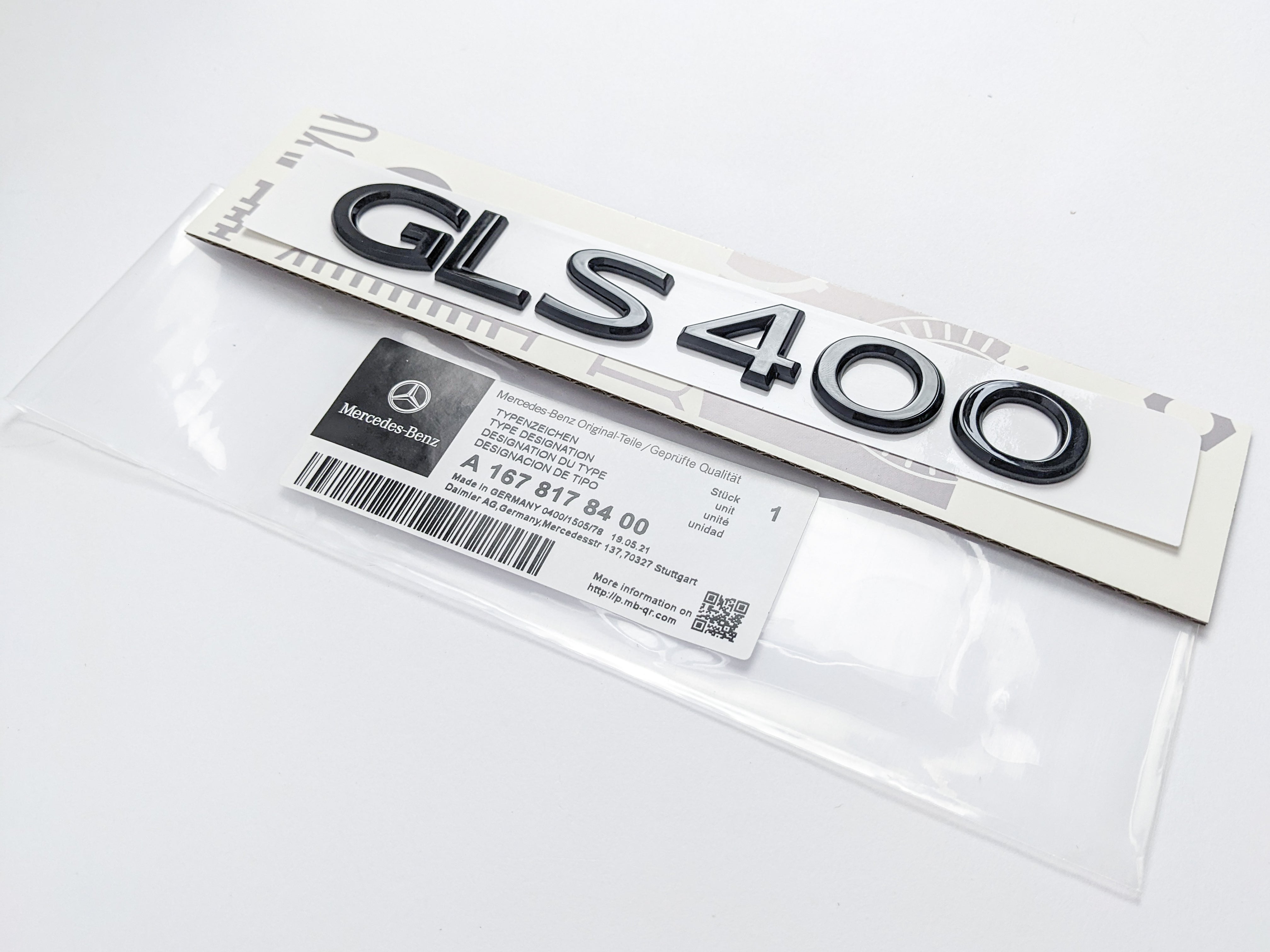 Mercedes Benz "CLS400" Gloss Black Number Letter Emblem Badge Italiaspares