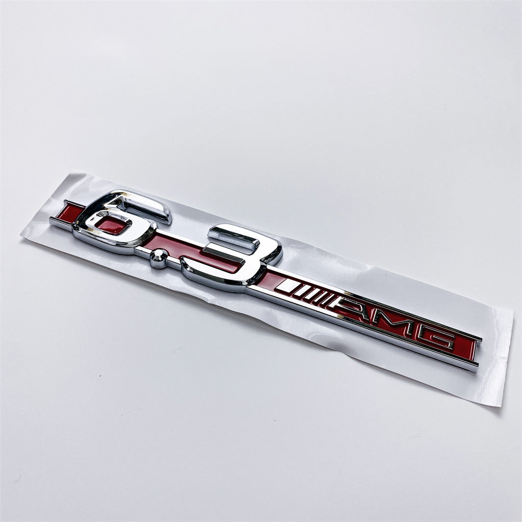 Mercedes Benz 6.3 AMG Side Wing Badge Emblem Black & Red C63 E63 S63 CLS63 A2228170315 Italiaspares
