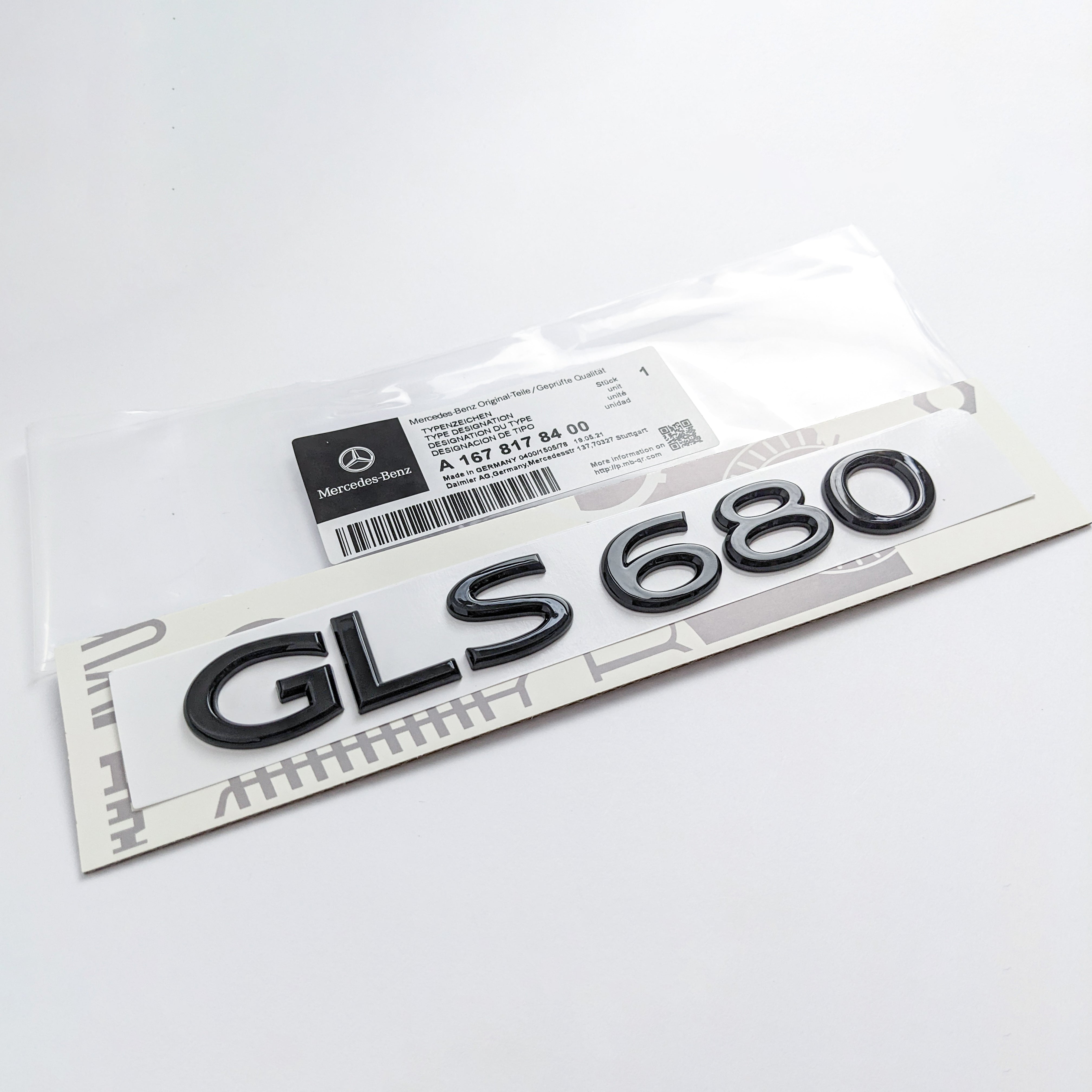 Mercedes-Benz "CLS680" Gloss Black Rear Trunk Letter Emblem Badge Italiaspares