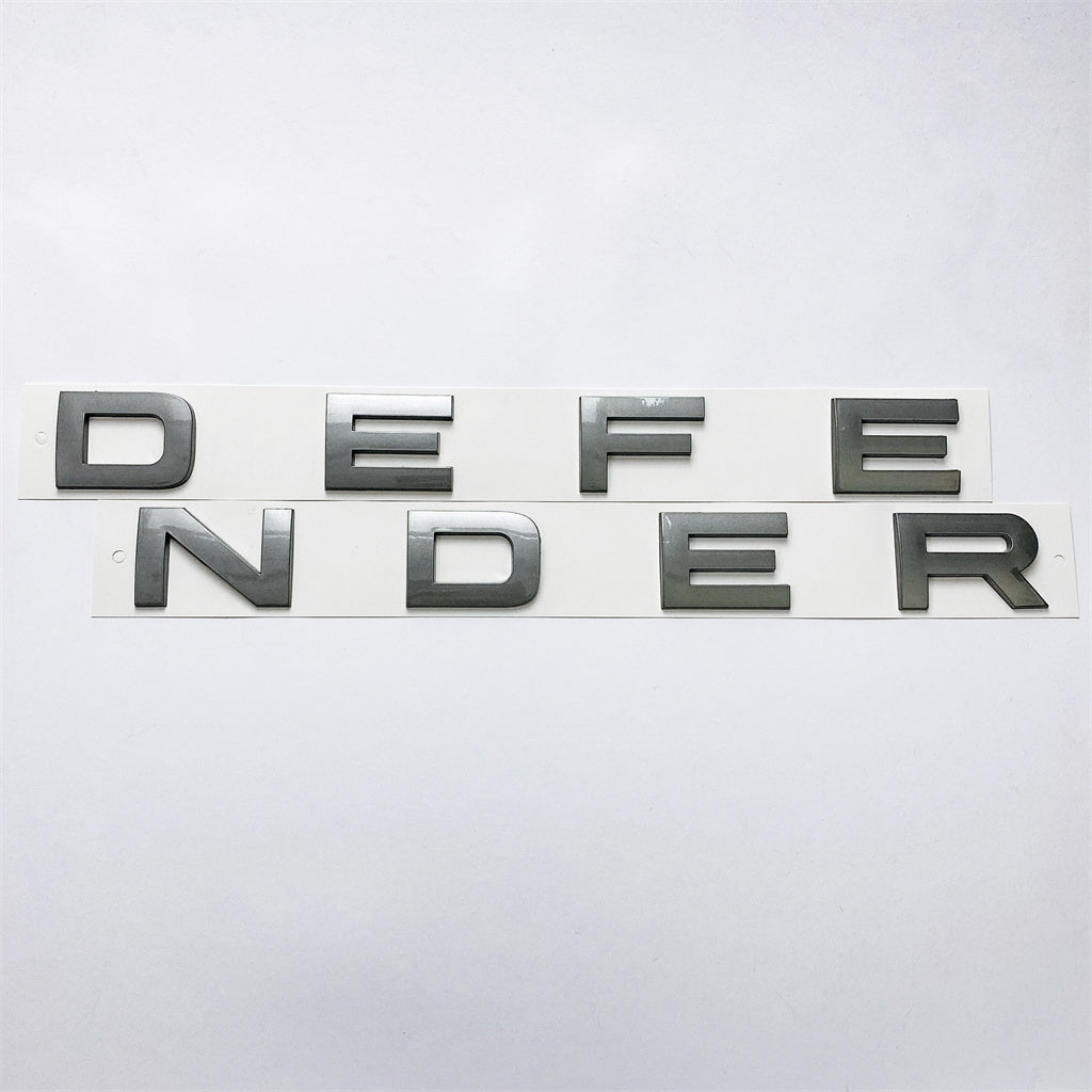 Land Rover Matte Sliver "DEFENDER" Hood Lettering Emblem Badge LR130737 Italiaspares