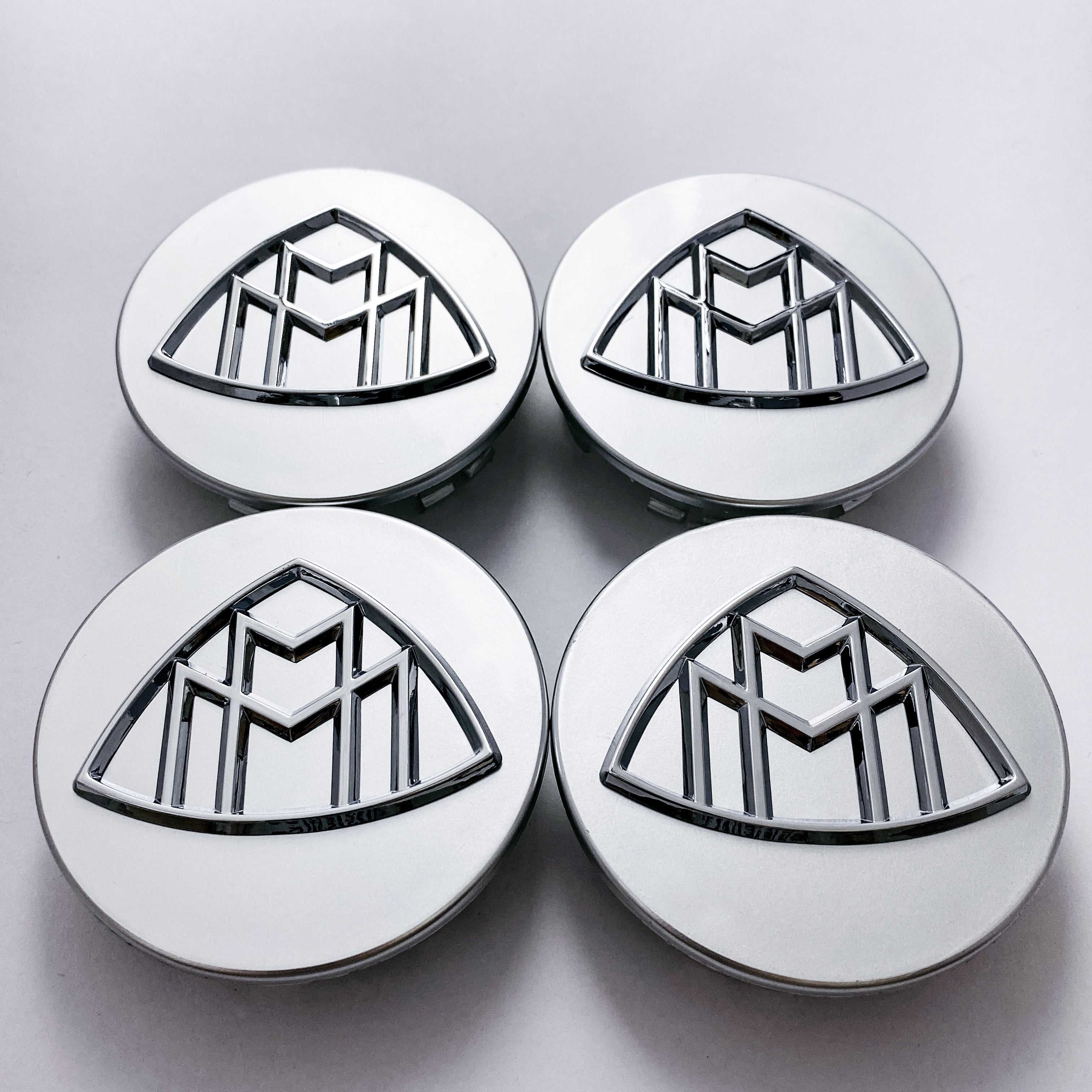 Mercedes Benz Maybach Chrome Silver Wheel Center Hub Cap Cover Logo Emblem 4Pcs A2224002100 Italiaspares