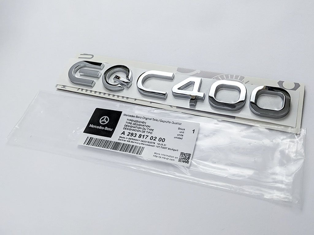 Mercedes Benz Chrome Sliver "EQC400" Rear Trunk Letter Badge Logo Italiaspares