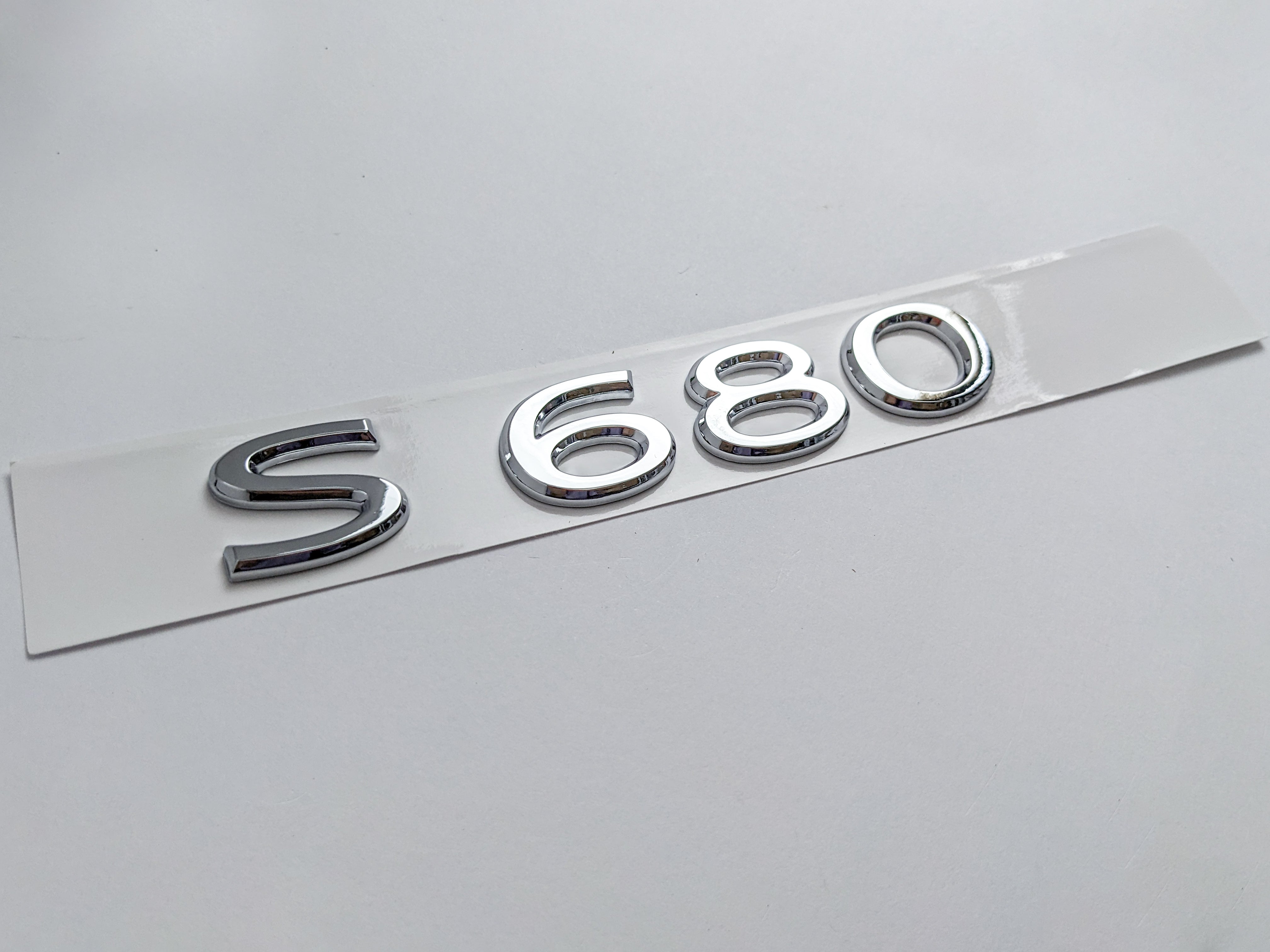 Mercedes-Benz Chrome Silver "S680" Rear Trunk Emblem Badge Logo Italiaspares