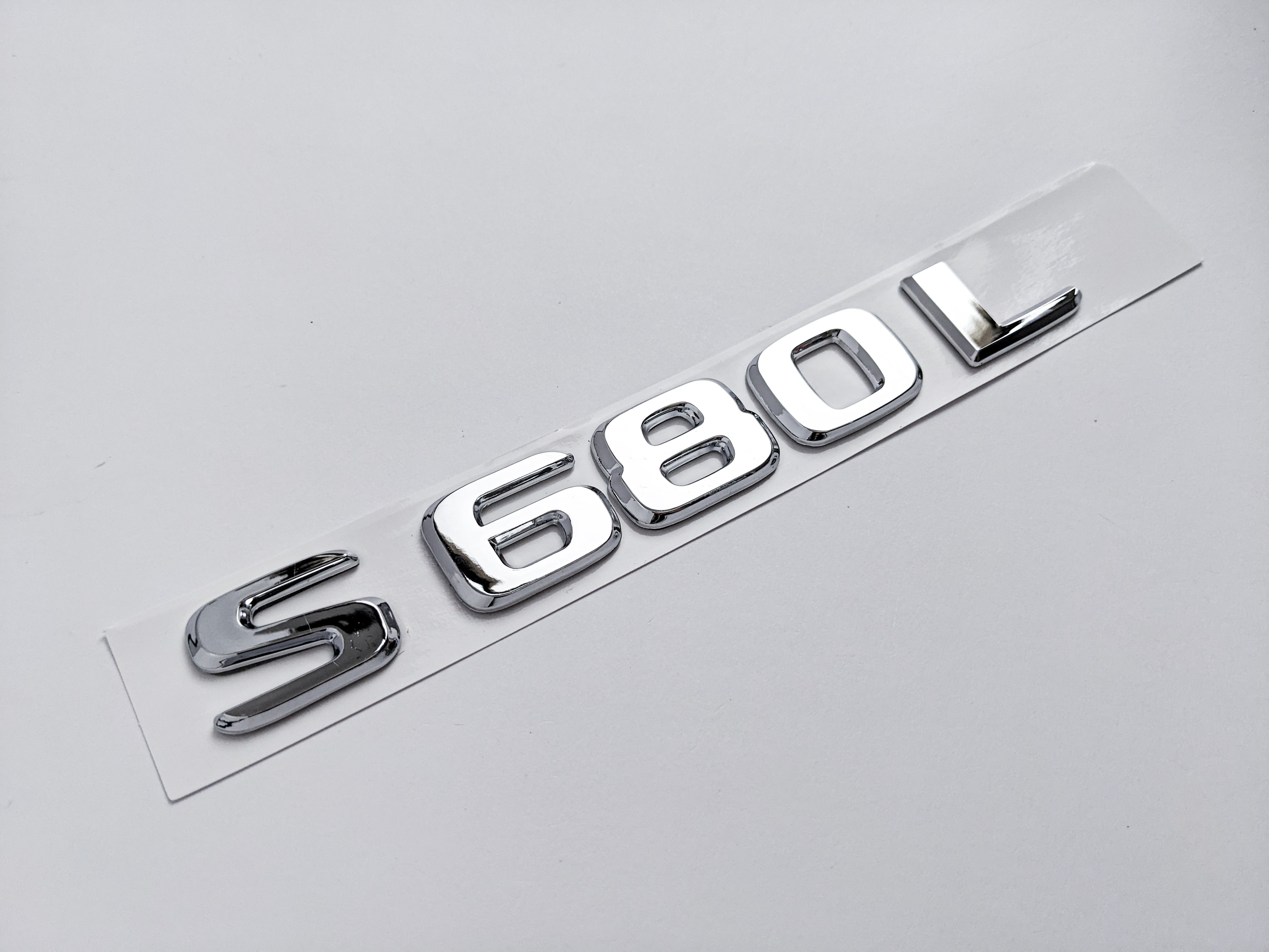Mercedes-Benz Chrome Silver "S680L" Rear Trunk Emblem Badge Logo Italiaspares