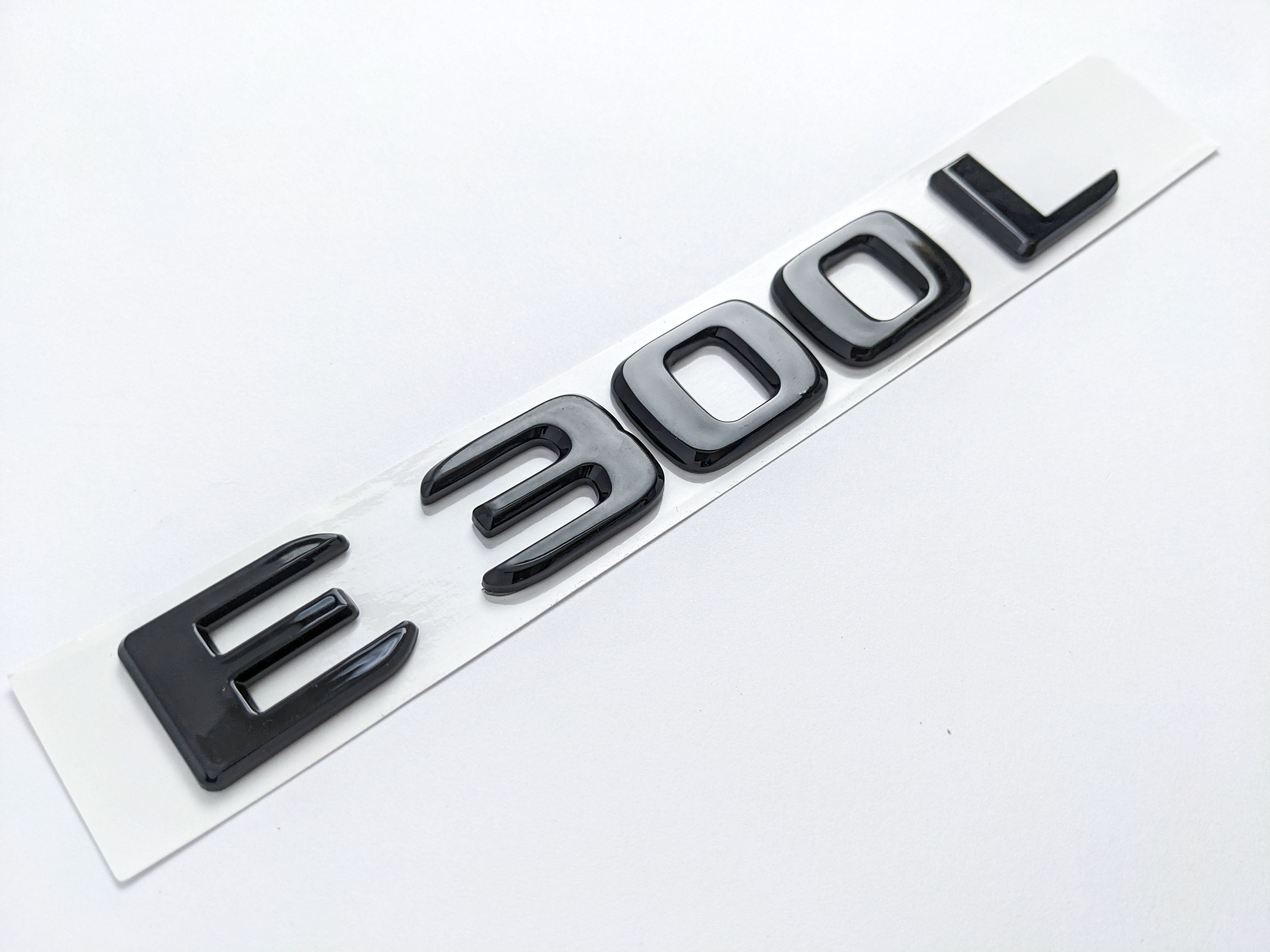 Mercedes Benz Gloss Black Letters "E300L" Rear Trunk Emblems Badges Italiaspares