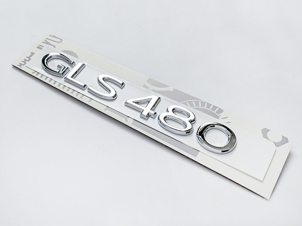 Mercedes Benz Chrome Sliver "GLS480" Rear Trunk Letter Badge Logo Italiaspares