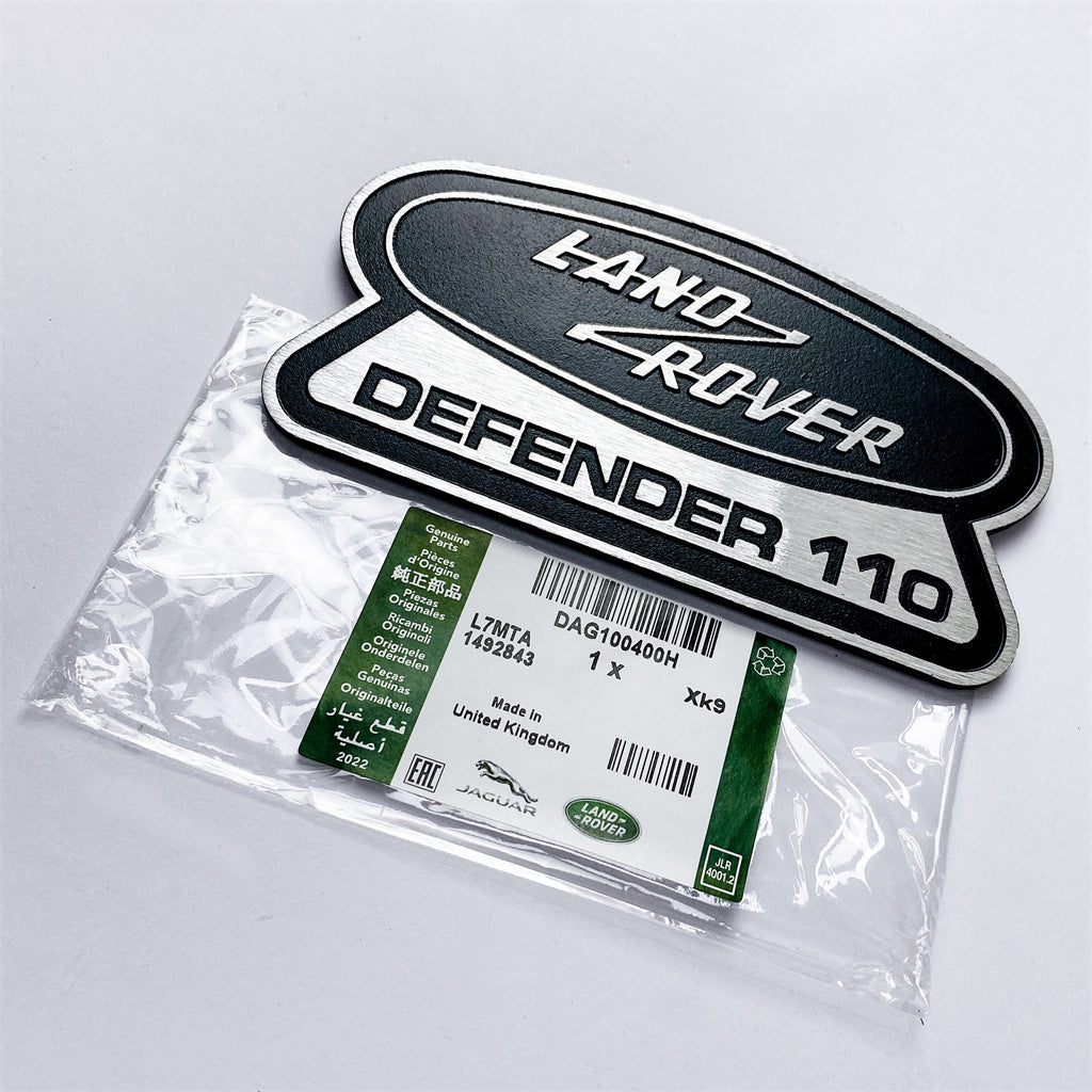 Land Rover DEFENDER 110 Four Wheel Badge Emblem Medal DAG100400H Italiaspares