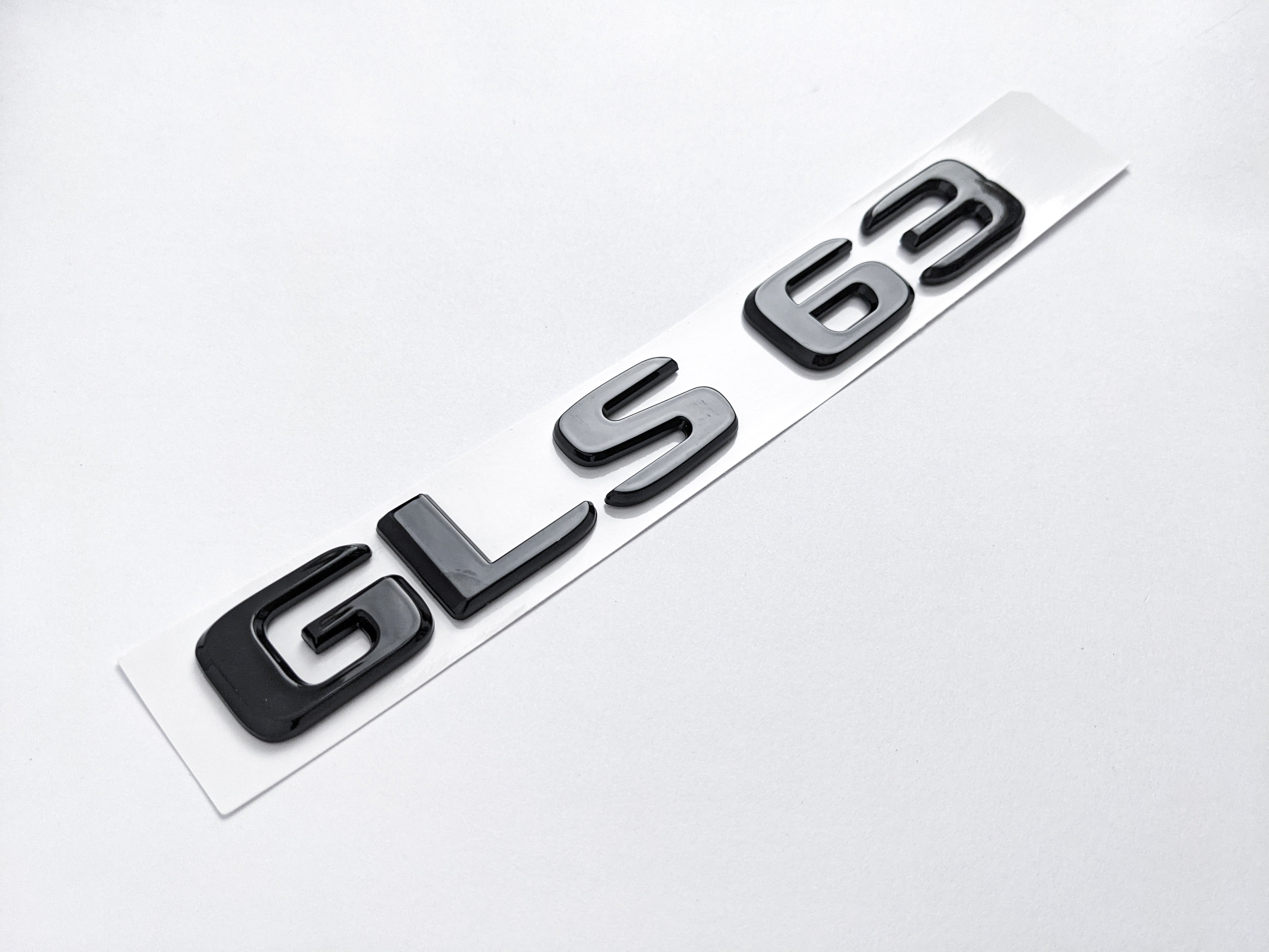 Mercedes Benz Gross Black "GLS63" Rear Trunk Emblem Decal Badge Italiaspares