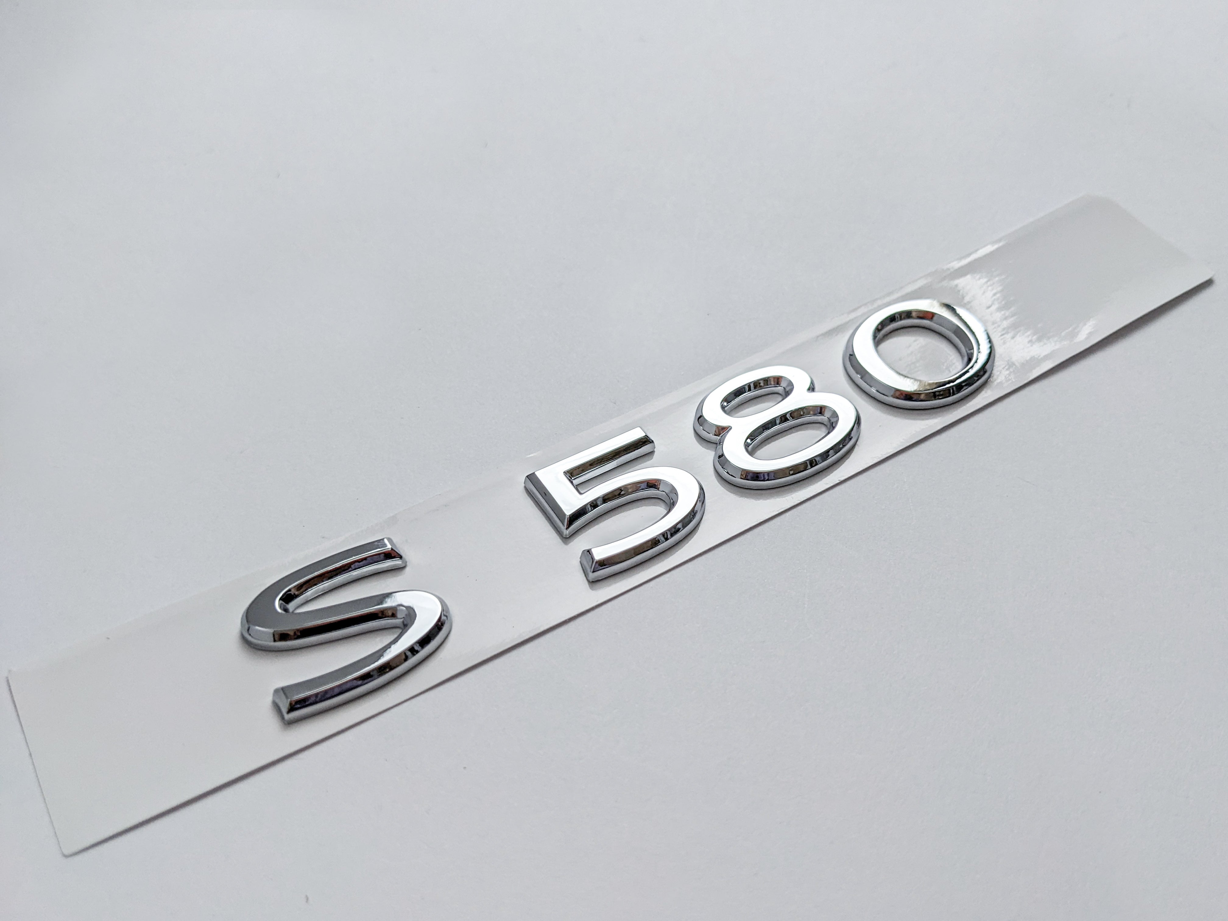 Mercedes-Benz Chrome Silver "S580" Rear Trunk Emblem Badge Logo Italiaspares