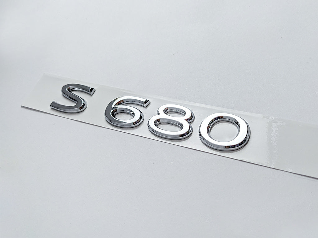 Mercedes-Benz Chrome Silver "S680" Rear Trunk Emblem Badge Logo Italiaspares