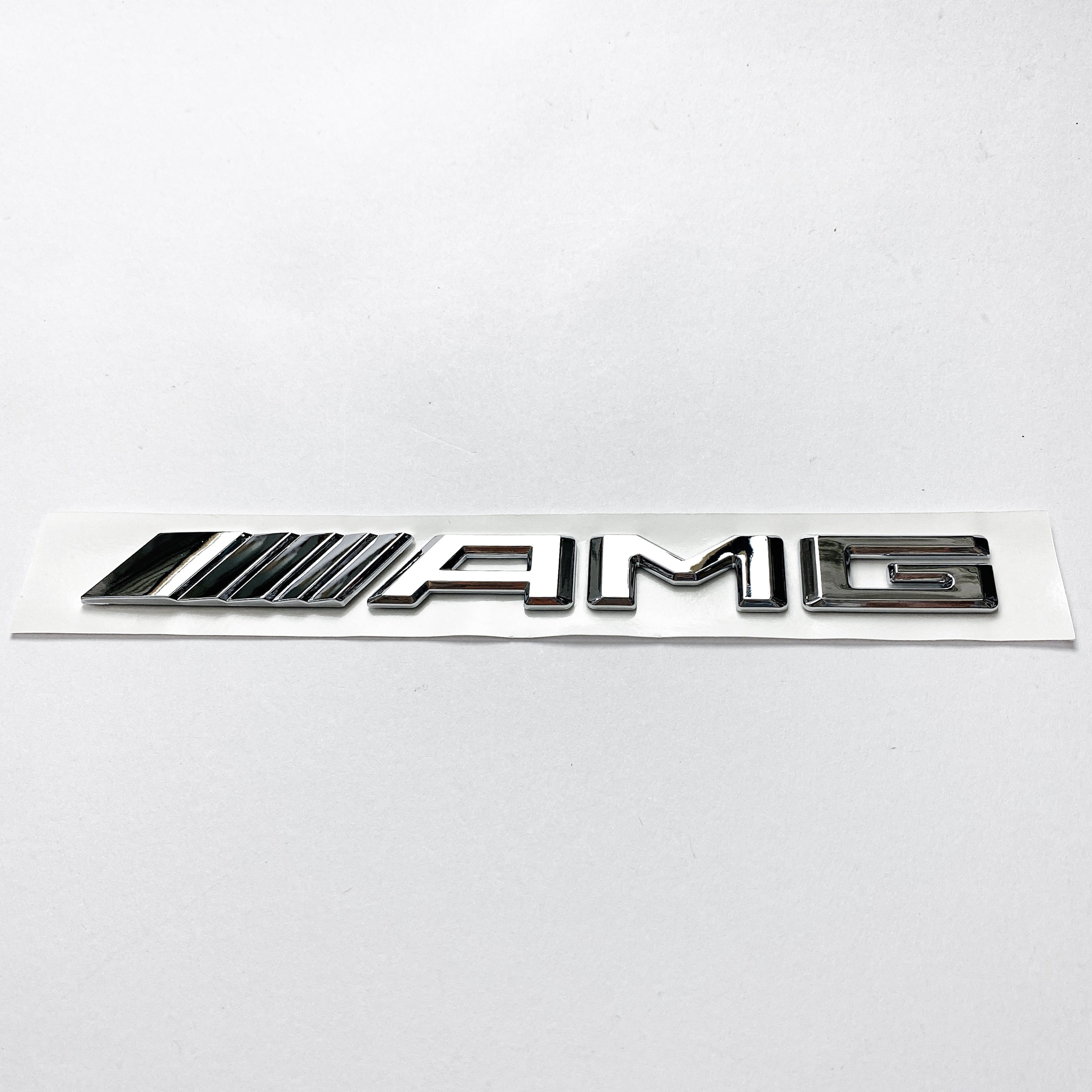 Gloss Silver AMG Letters Rear Trunk Badges Decal Sticker For Mercedes-Benz Factory