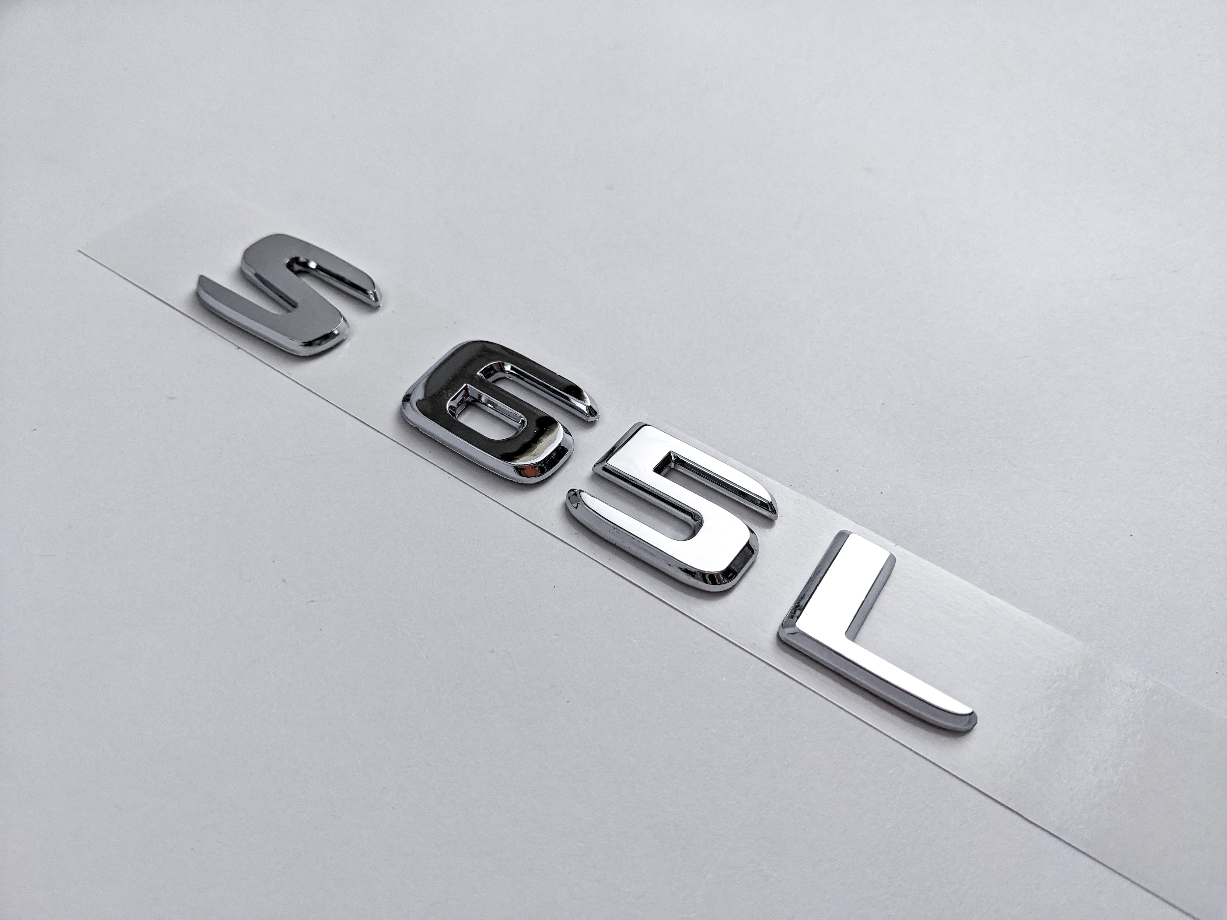 Mercedes-Benz Chrome Silver "S65L" Rear Trunk Emblem Badge Logo Italiaspares