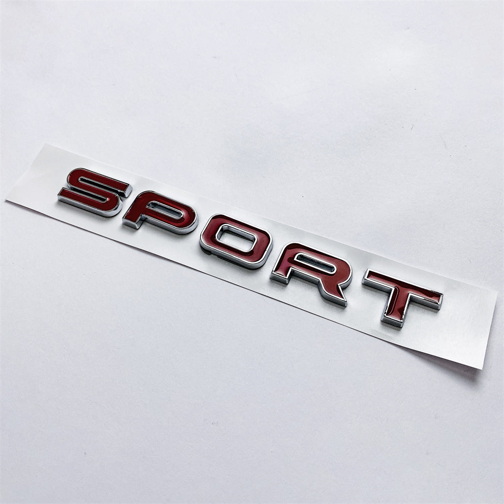 Land Rover Chrome Trimmed Red L494 Range Rover Sport "SPORT" Tailgate Badge LR091933 Italiaspares