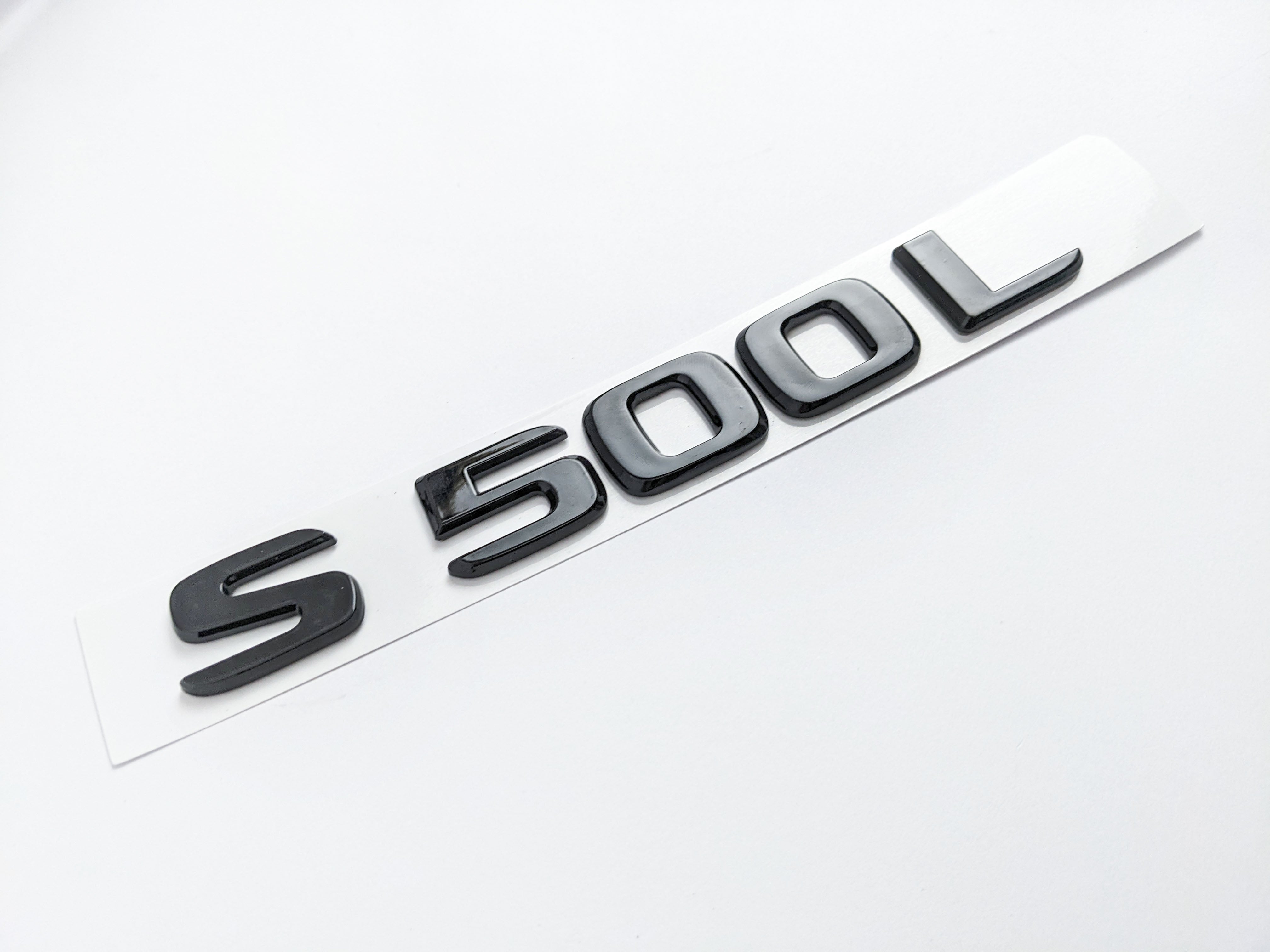 Mercedes Benz Gloss Black "S500L" Rear Trunk Emblem Badge Nameplate Decal Letter Italiaspares
