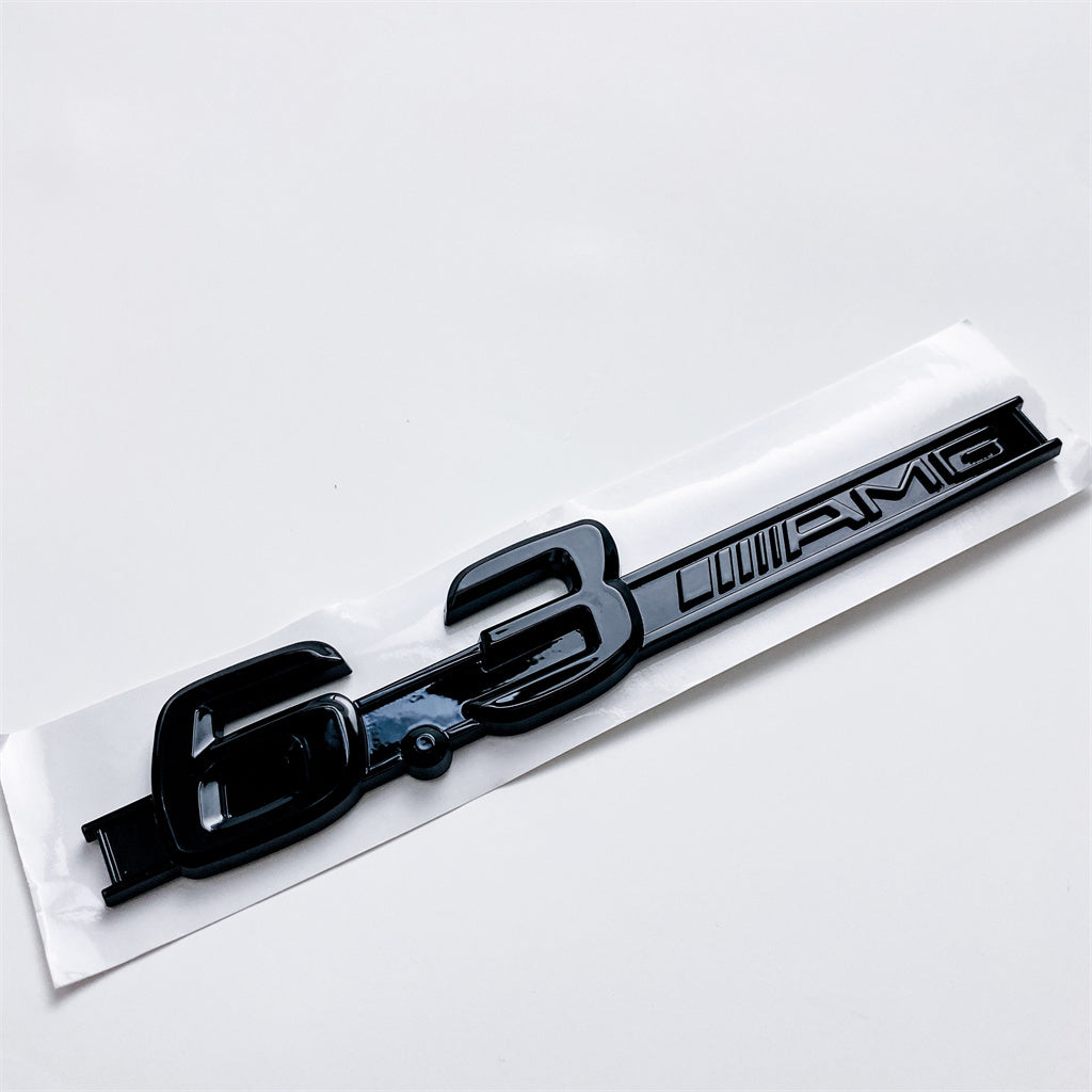 Mercedes Benz 6.3 AMG Side Wing Badge Emblem Black C63 E63 S63 CLS63 A2228170315 Italiaspares
