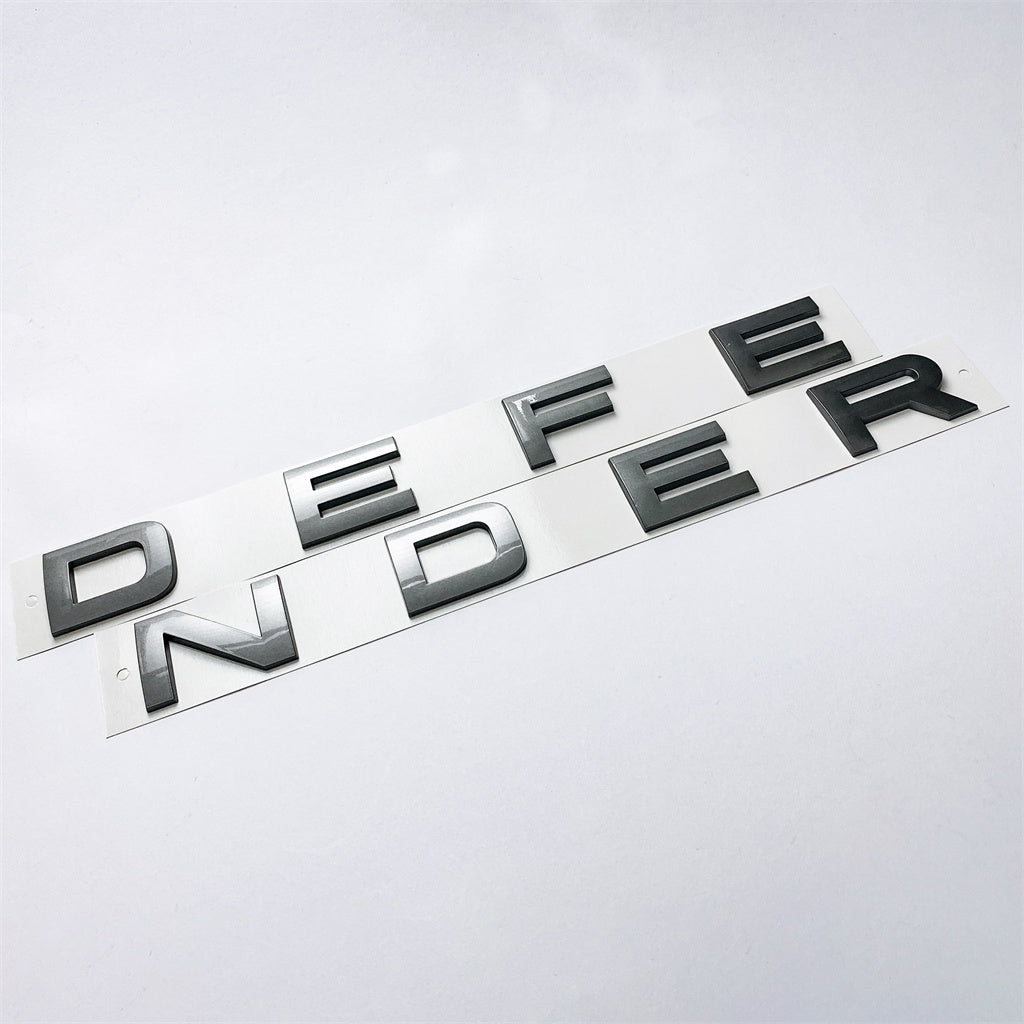 Land Rover Matte Sliver "DEFENDER" Hood Lettering Emblem Badge LR130737 Italiaspares