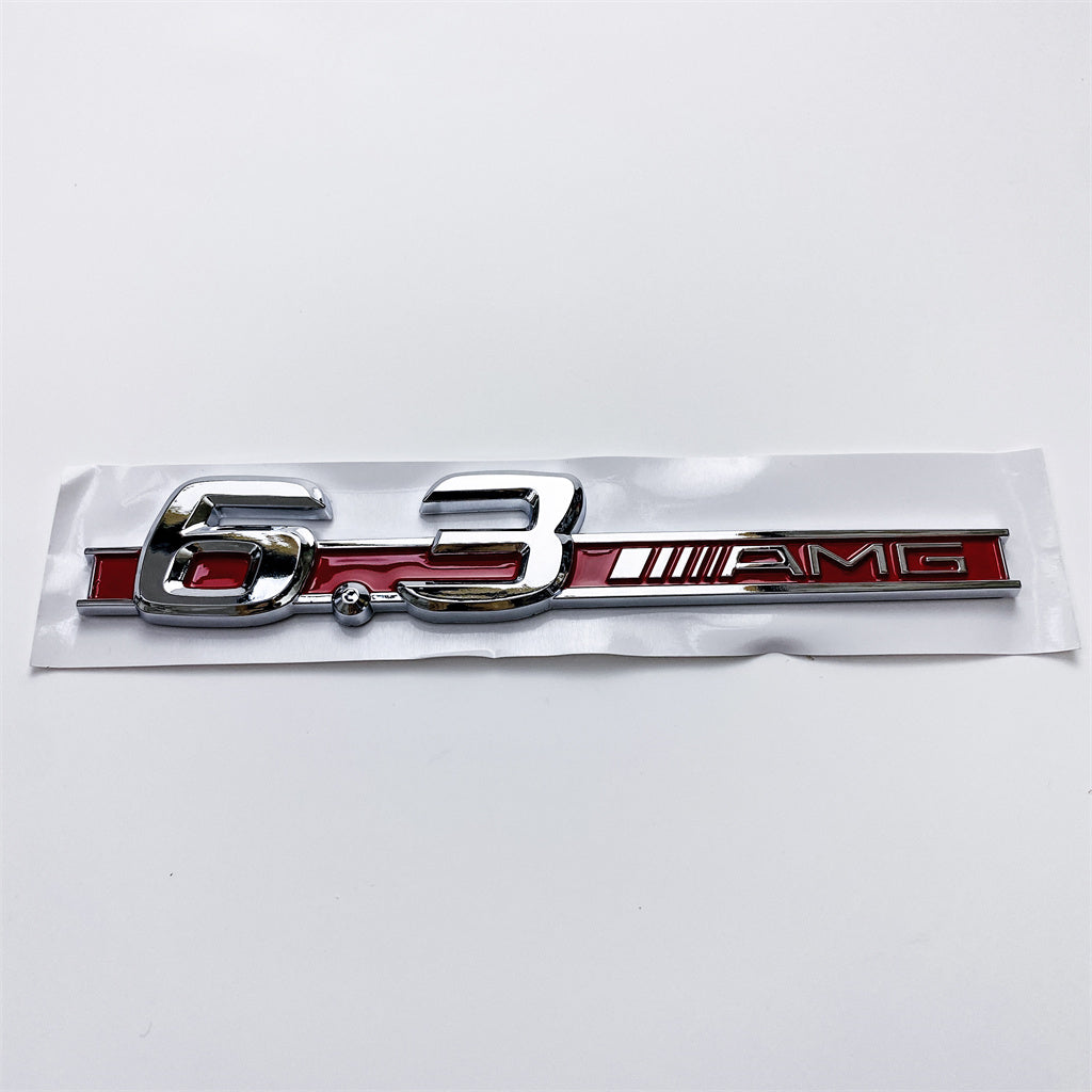 Mercedes Benz 6.3 AMG Side Wing Badge Emblem Black & Red C63 E63 S63 CLS63 A2228170315 Italiaspares