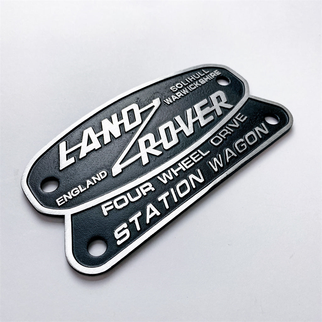 Land Rover Solihull Four Wheel Station Wagon Drive Liftgate Badge Emblem Medal DAG100400H Italiaspares