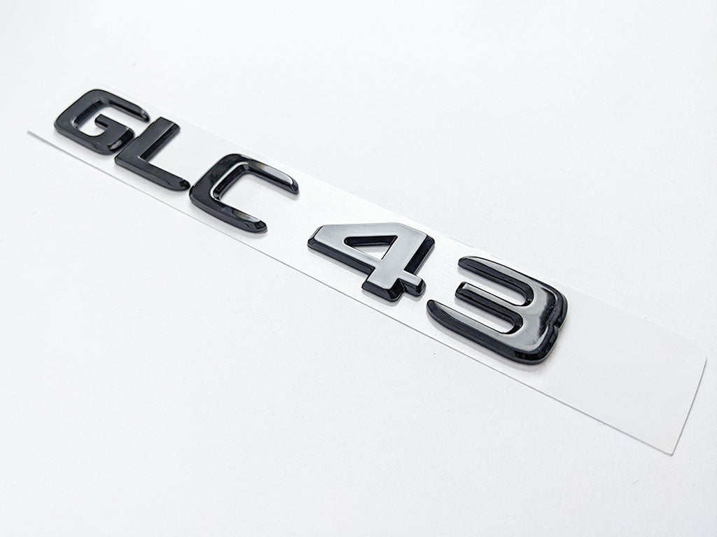Mercedes Benz "GLC43" Gloss Black Letters Rear Trunk Emblem Badge Italiaspares