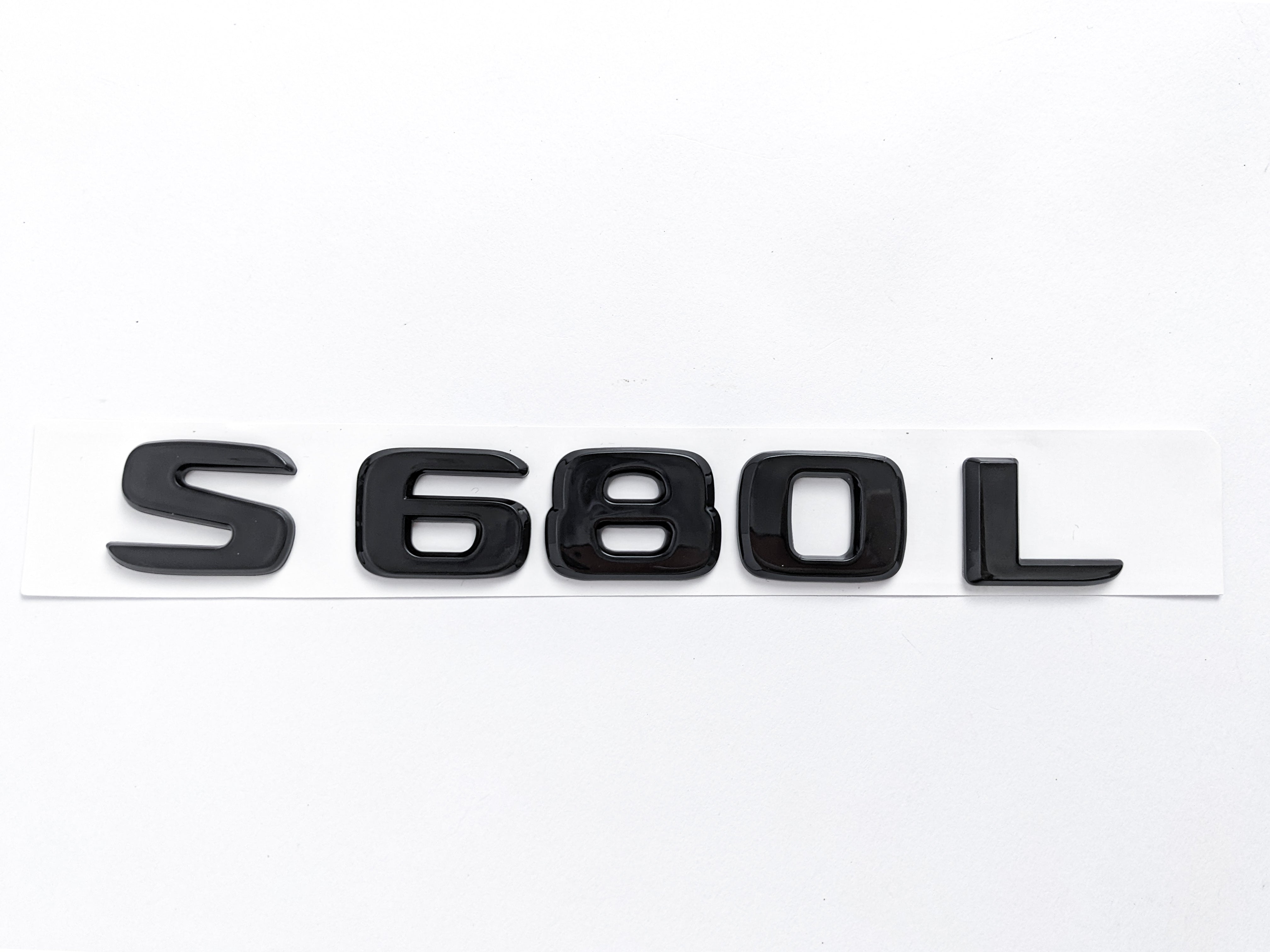 Mercedes-Benz Gloss Black "S680L" Rear Trunk Emblem Badge Logo Italiaspares