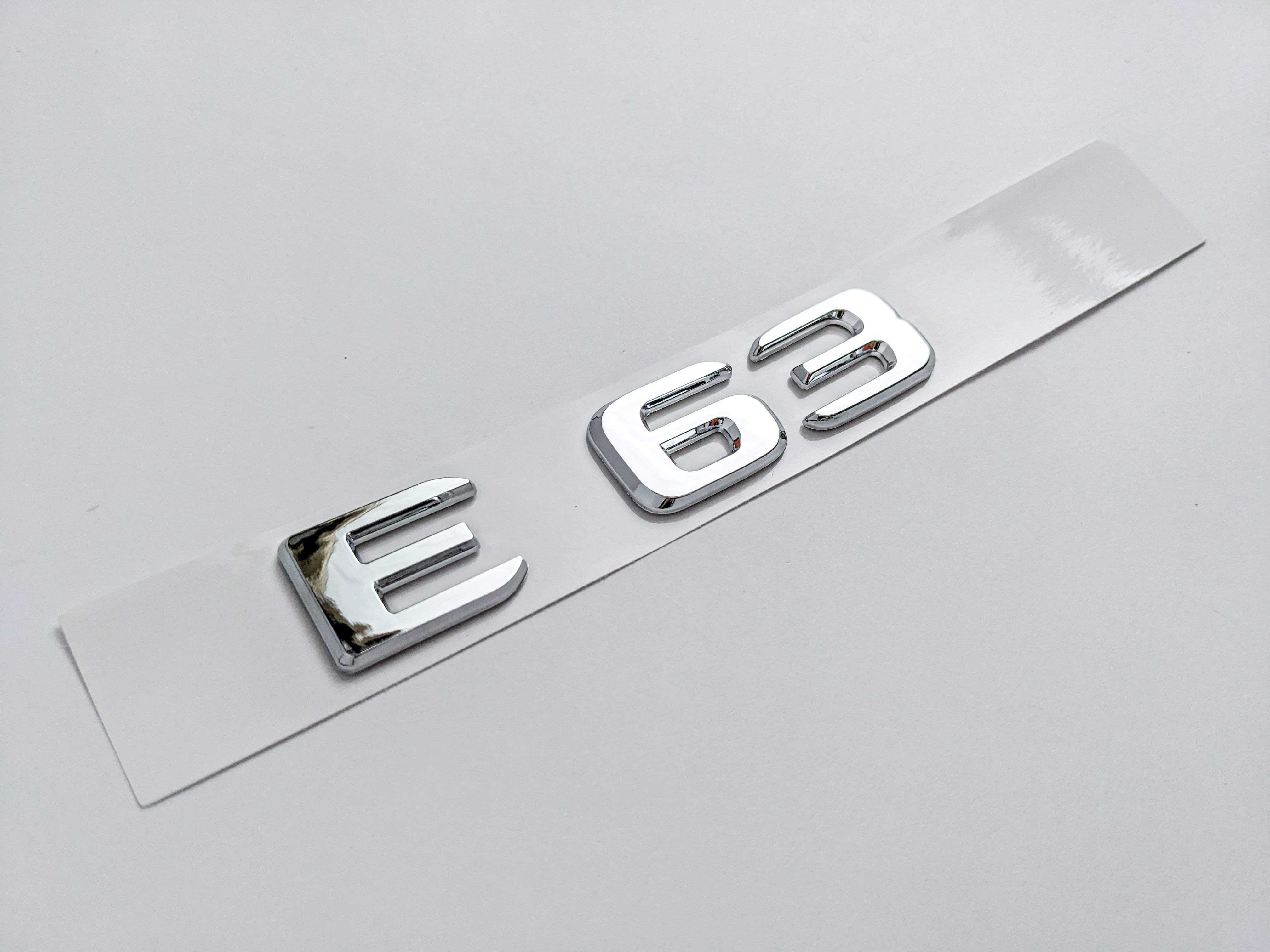 Mercedes Benz "E 63" Chrome Sliver Letter Emblem Trunk Nameplate Logo Badge Italiaspares