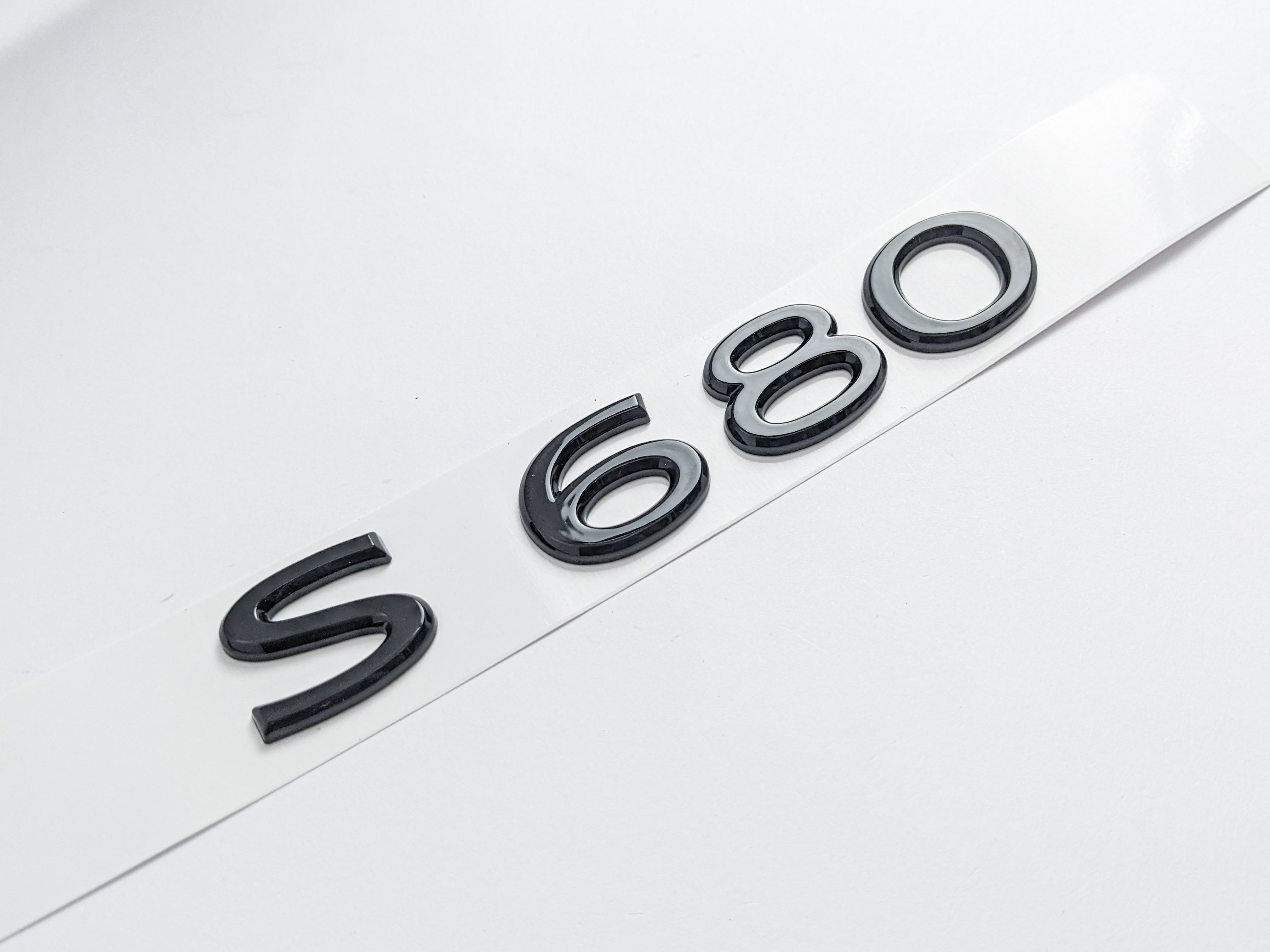 Mercedes-Benz Gloss Black "S680" Rear Trunk Emblem Badge Logo Italiaspares