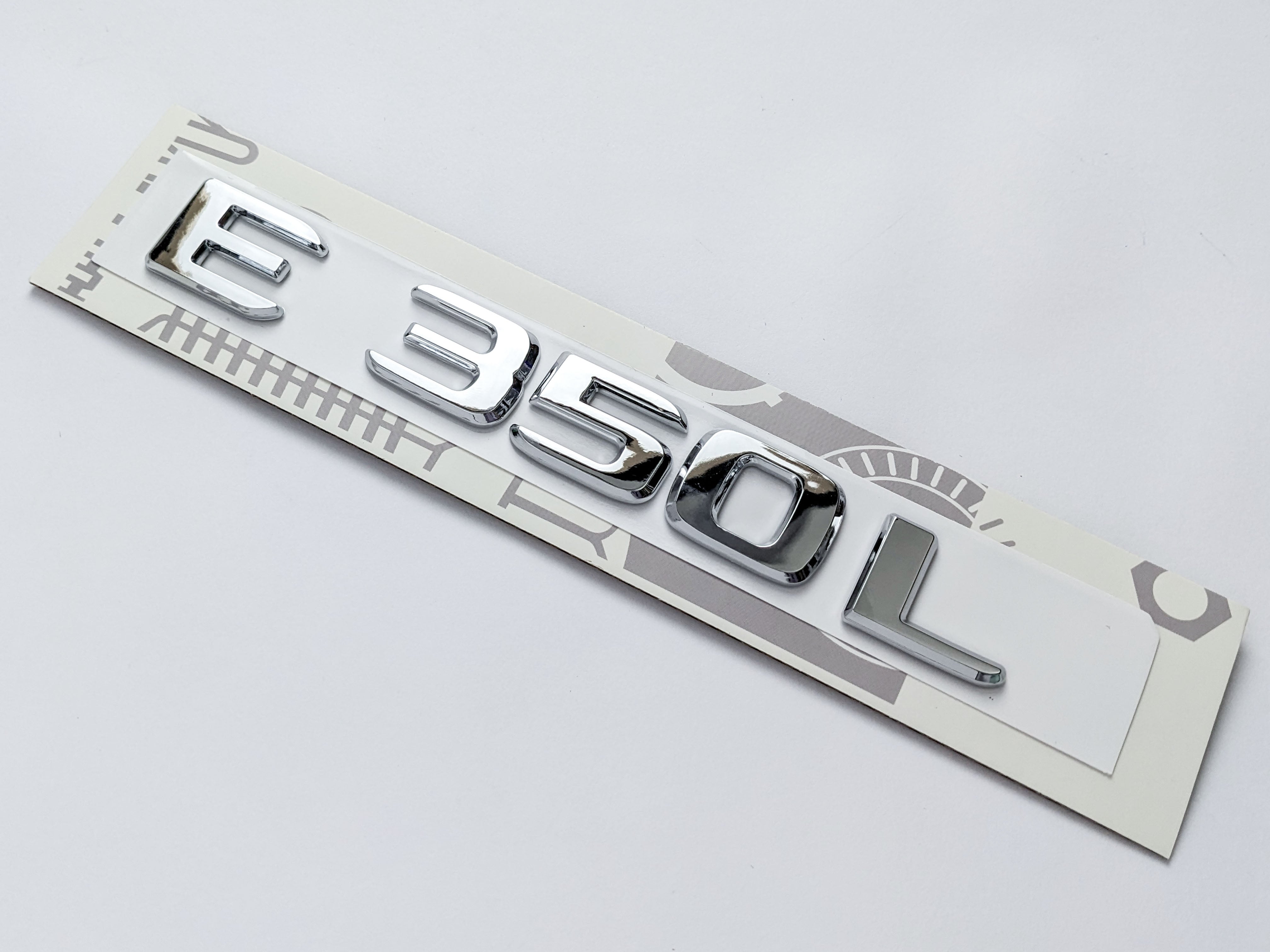Mercedes Benz Chrome Silver "E350L" Number Trunk Letters Emblems Sticker Badge Italiaspares