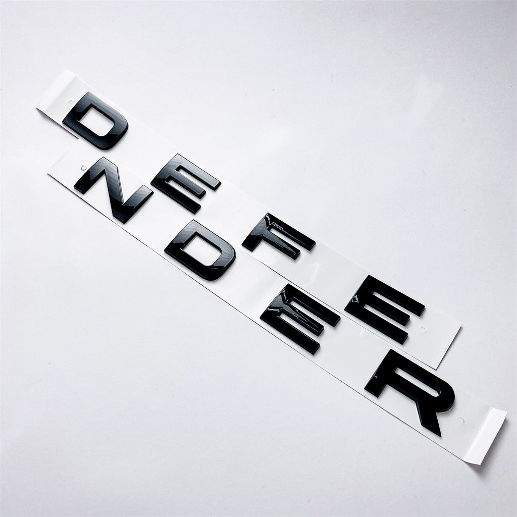 Land Rover Gloss Black "DEFENDER" Hood Lettering Emblem Badge LR084221 Italiaspares