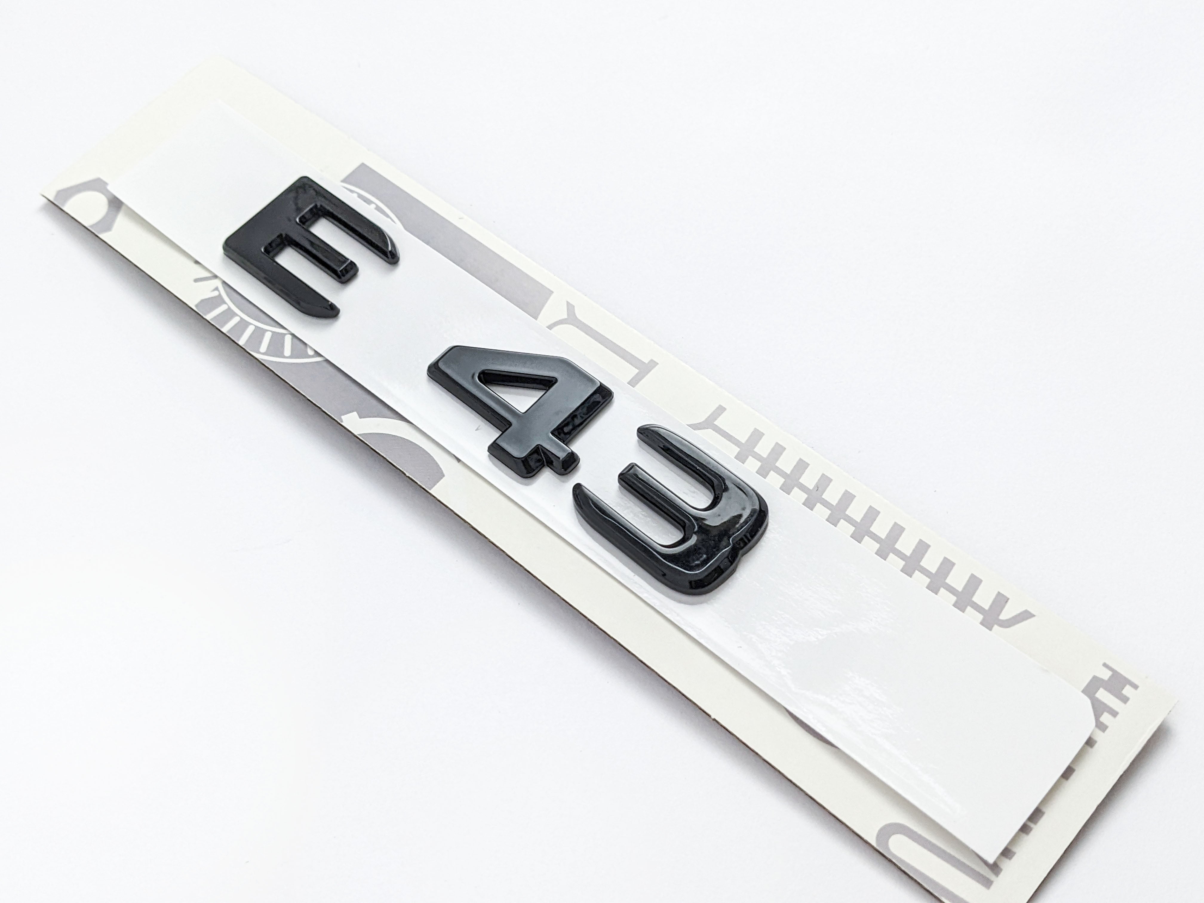 Mercedes-Benz Gloss Black "E 43" Rear Trunk Emblem Badge Logo Italiaspares