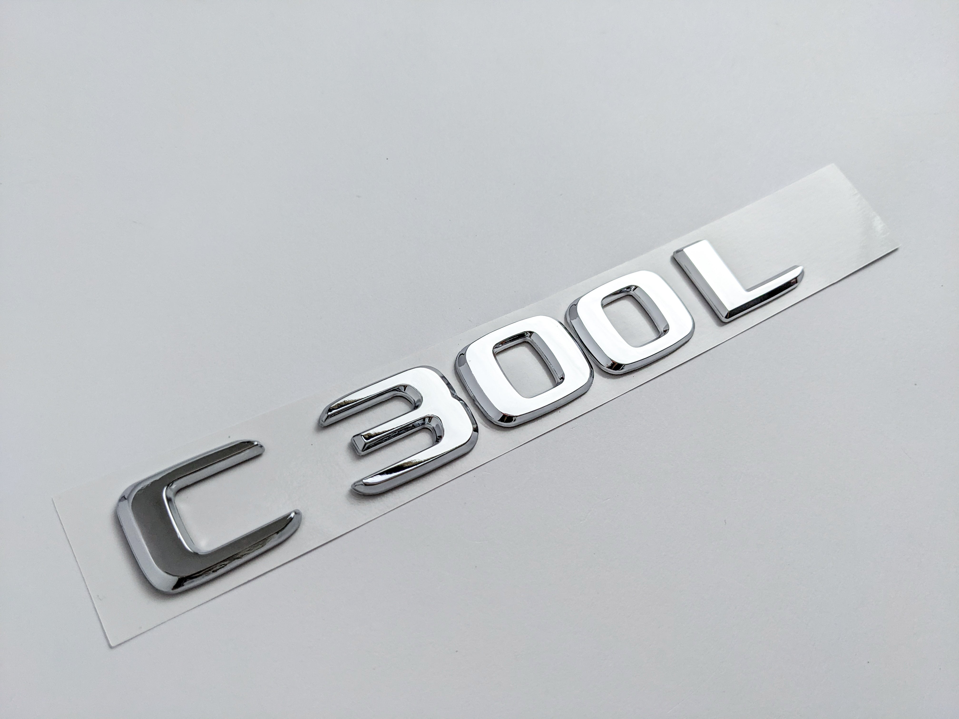 Mercedes Benz Chrome Sliver "C300L" Rear Trunk Letter Badge Logo Italiaspares