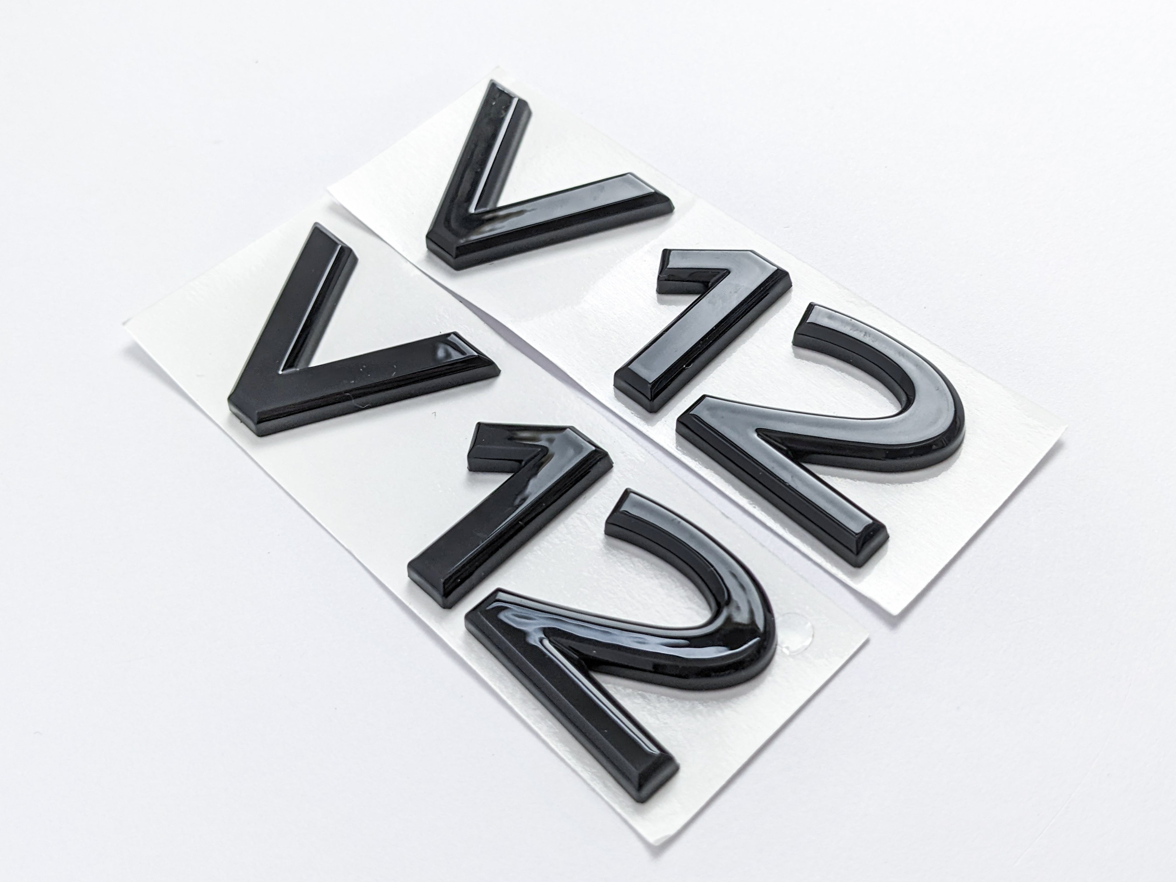 Mercedes Benz V12 AMG Emblem Fender Side Badge Gloss Black Nameplate NEW Italiaspares