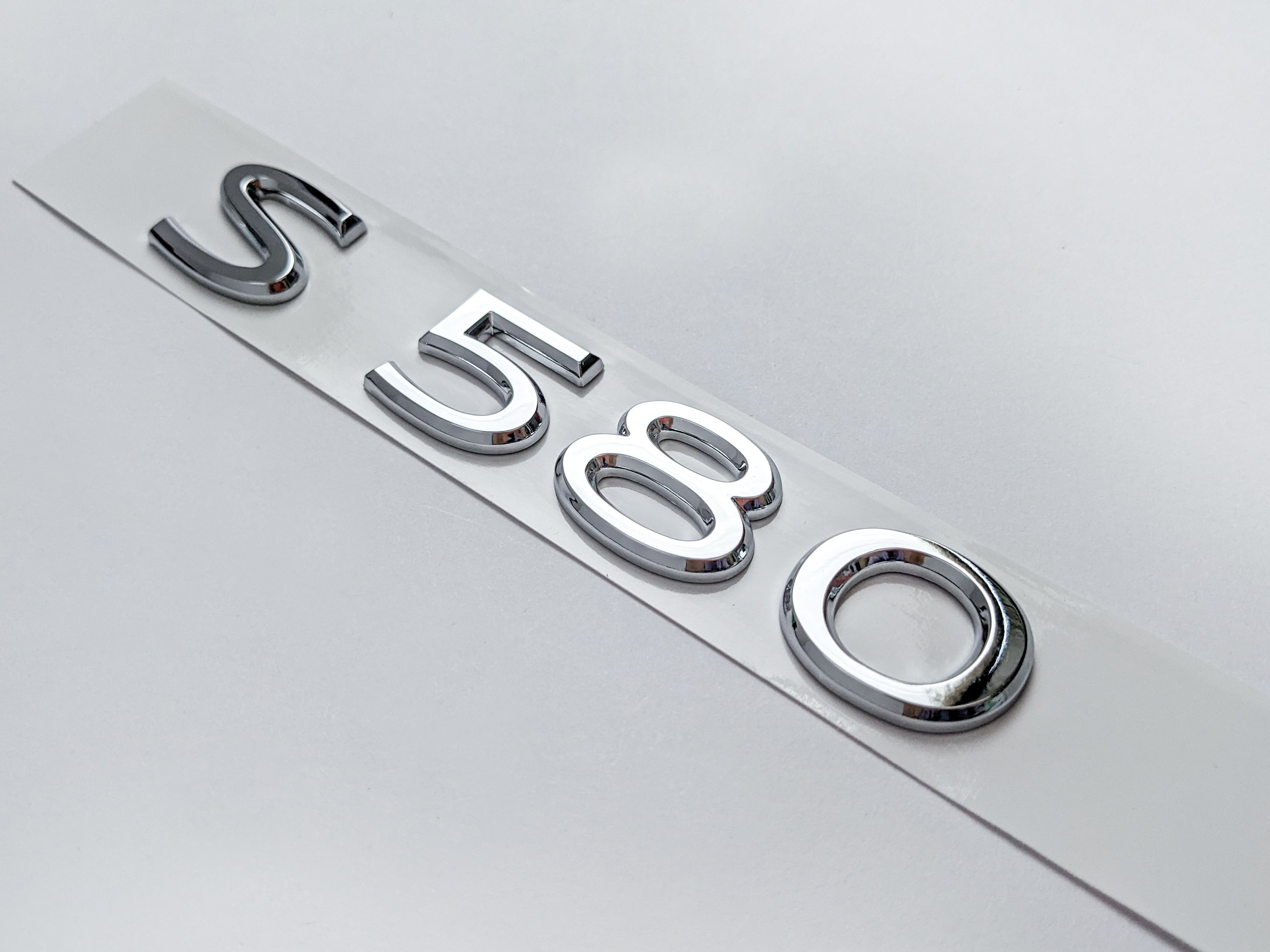 Mercedes-Benz Chrome Silver "S580" Rear Trunk Emblem Badge Logo Italiaspares