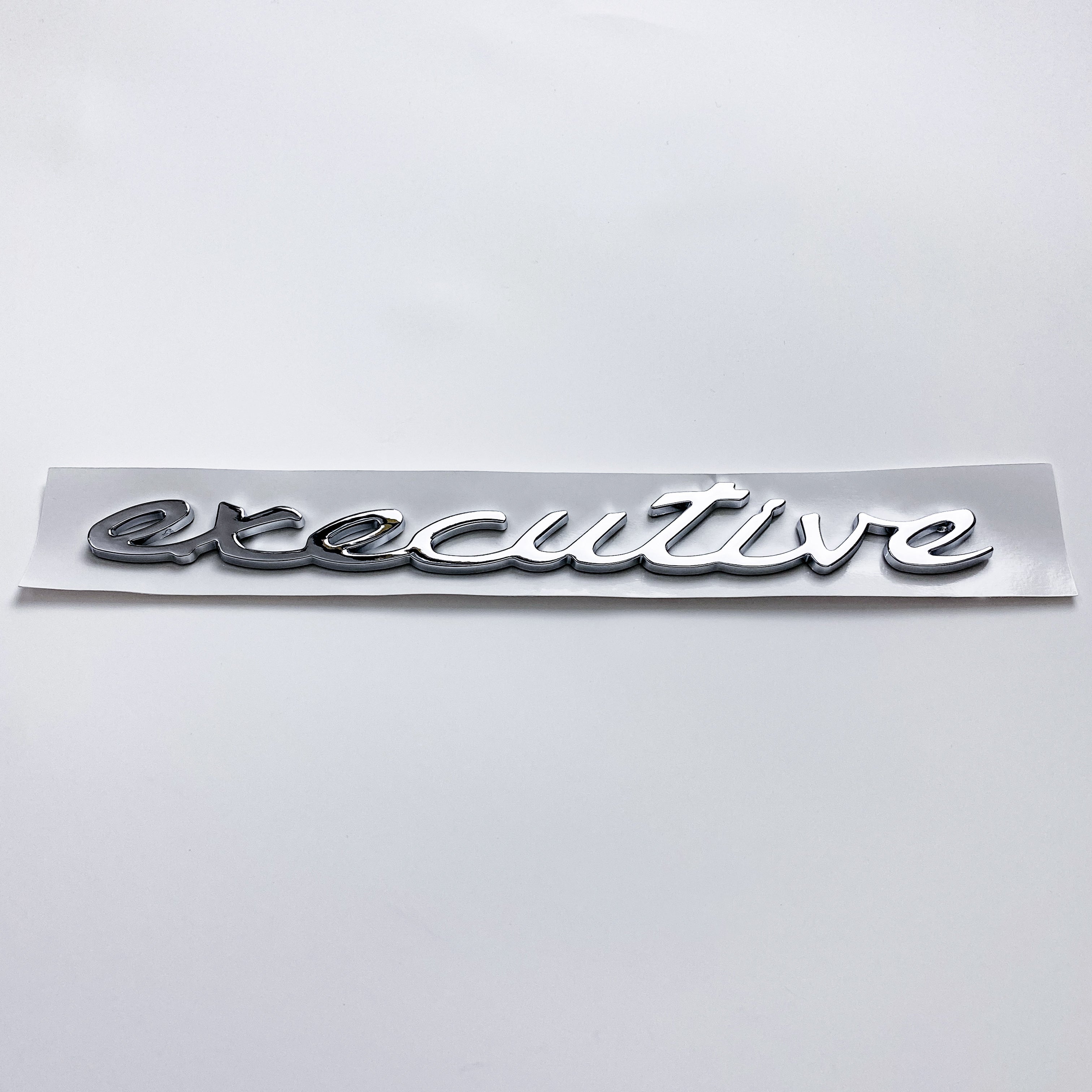 Porsche "Executive" Side Fender emblem Decal Badge Chrome Silver 97055927500 Italiaspares