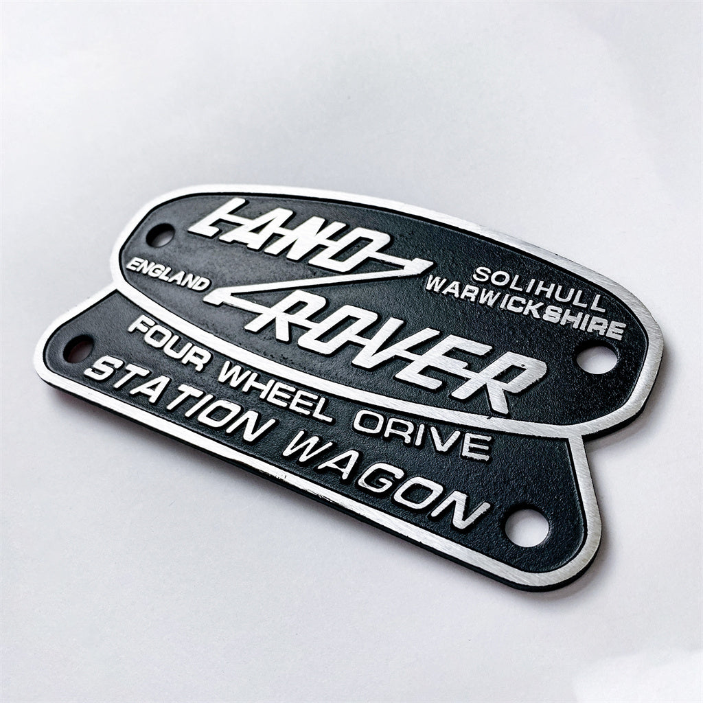 Land Rover Solihull Four Wheel Station Wagon Drive Liftgate Badge Emblem Medal DAG100400H Italiaspares
