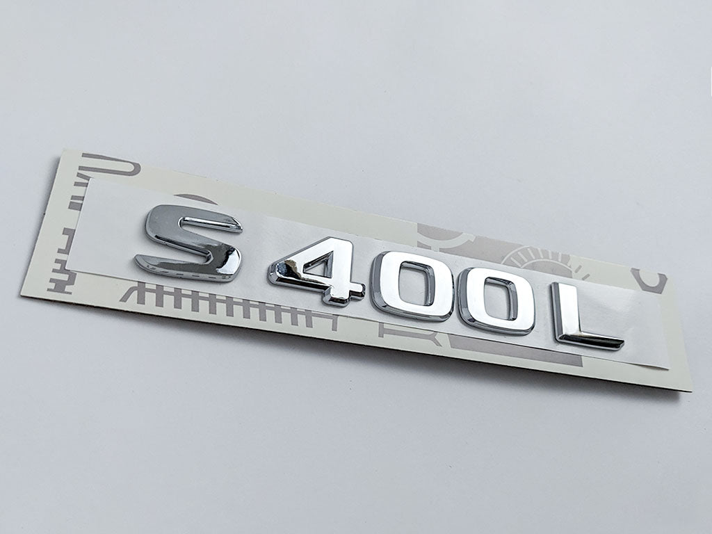 Mercedes-Benz Chrome Silver "S400L" Rear Trunk Emblem Badge Logo Italiaspares