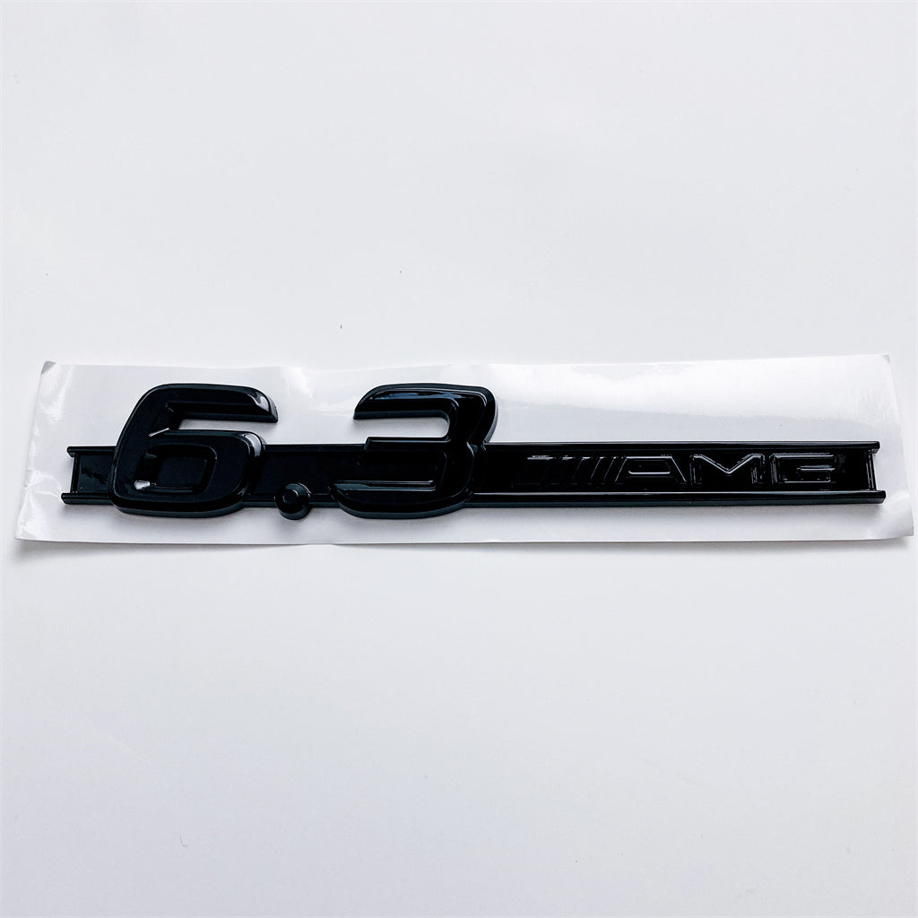 Mercedes Benz 6.3 AMG Side Wing Badge Emblem Black C63 E63 S63 CLS63 A2228170315 Italiaspares