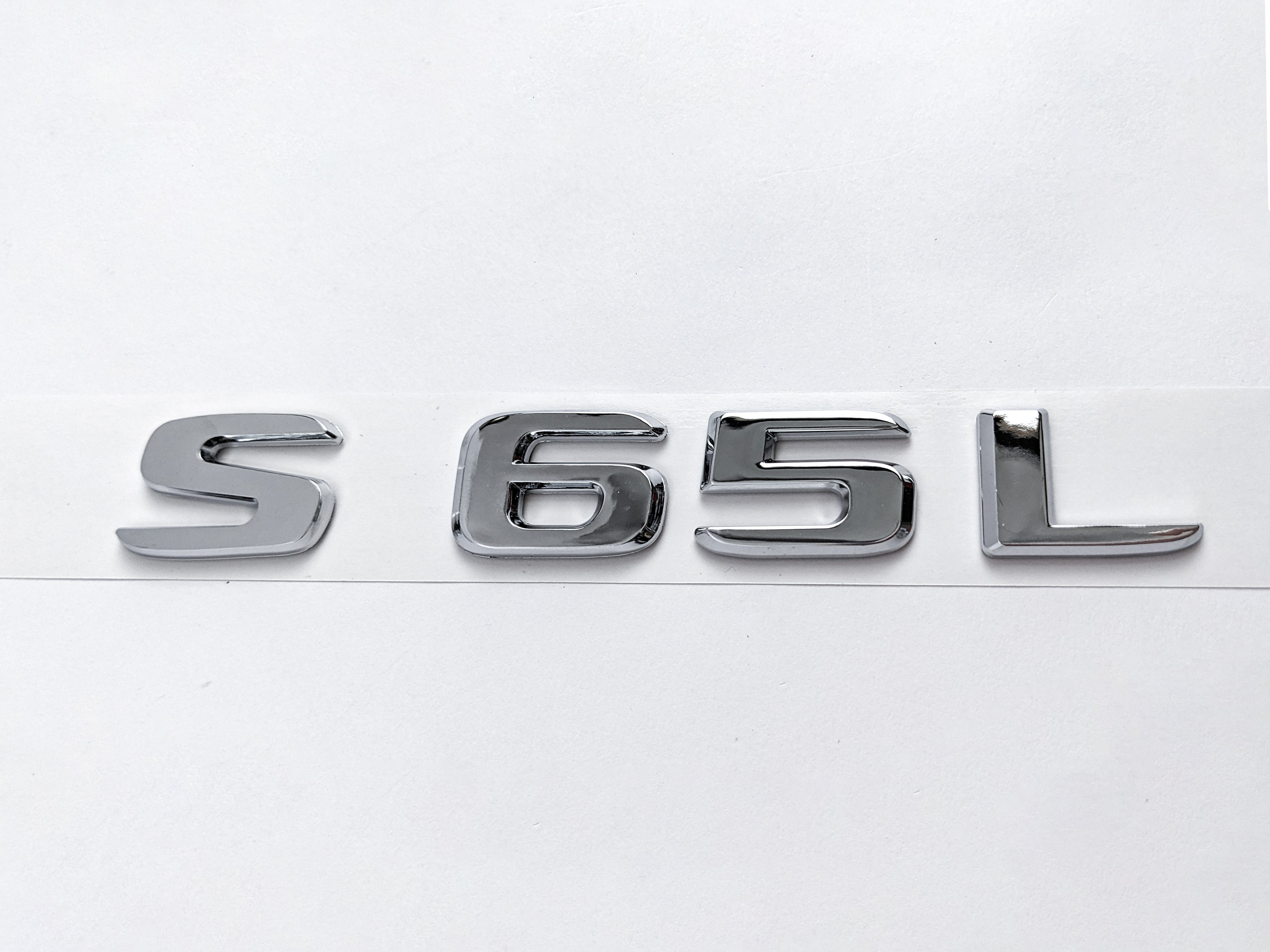 Mercedes-Benz Chrome Silver "S65L" Rear Trunk Emblem Badge Logo Italiaspares