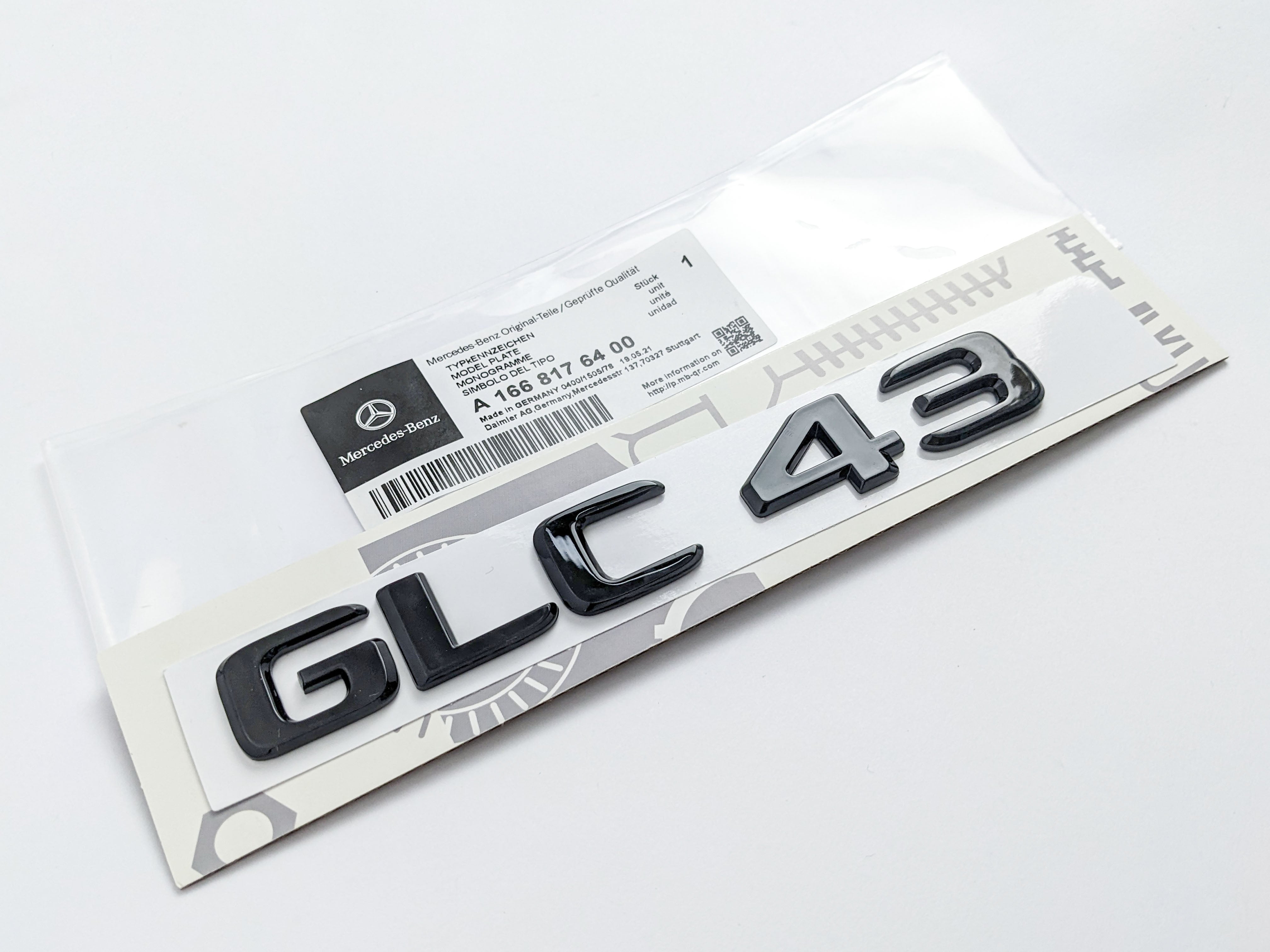 Mercedes Benz "GLC43" Gloss Black Letters Rear Trunk Emblem Badge Italiaspares