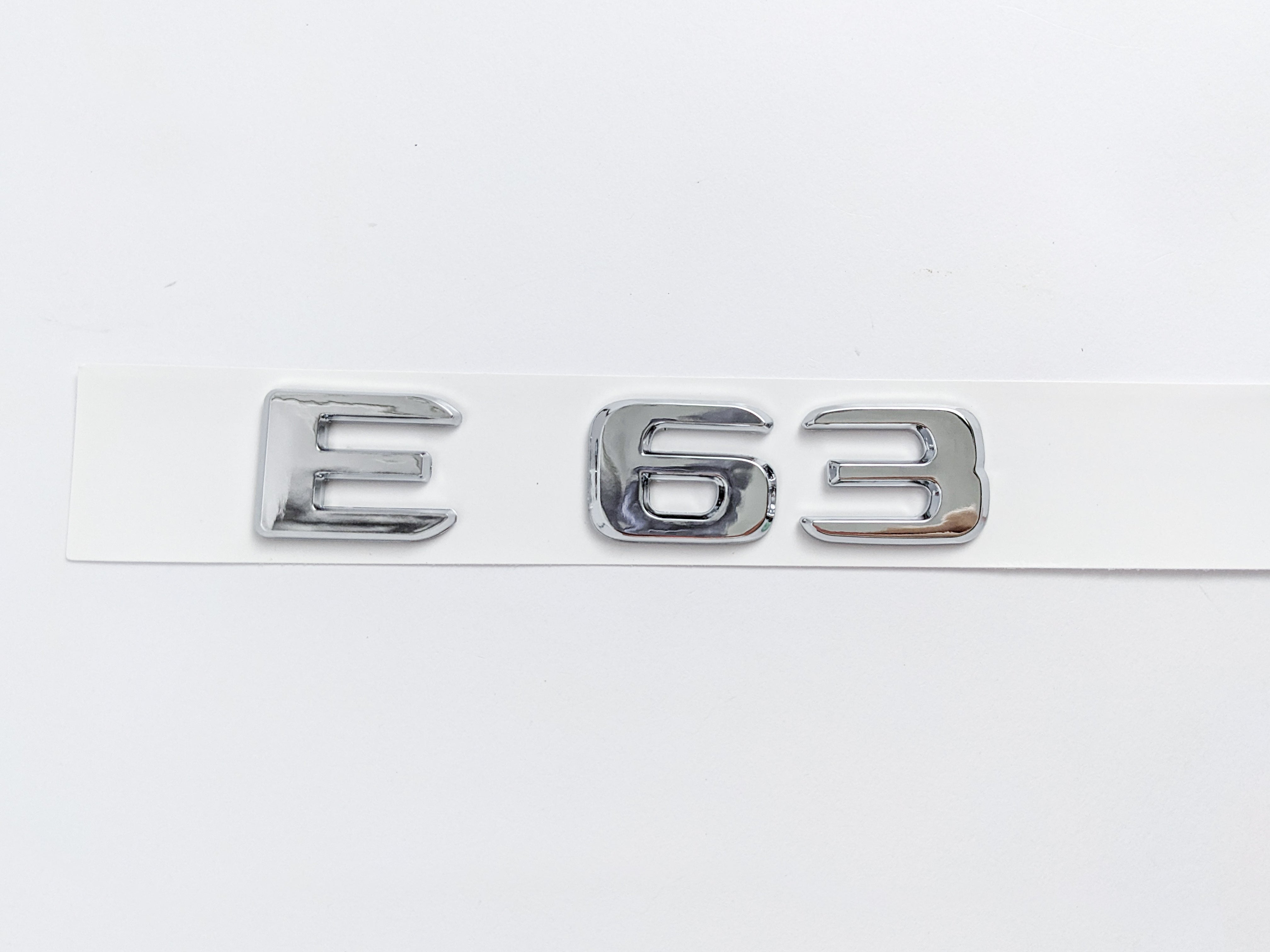 Mercedes Benz "E 63" Chrome Sliver Letter Emblem Trunk Nameplate Logo Badge Italiaspares