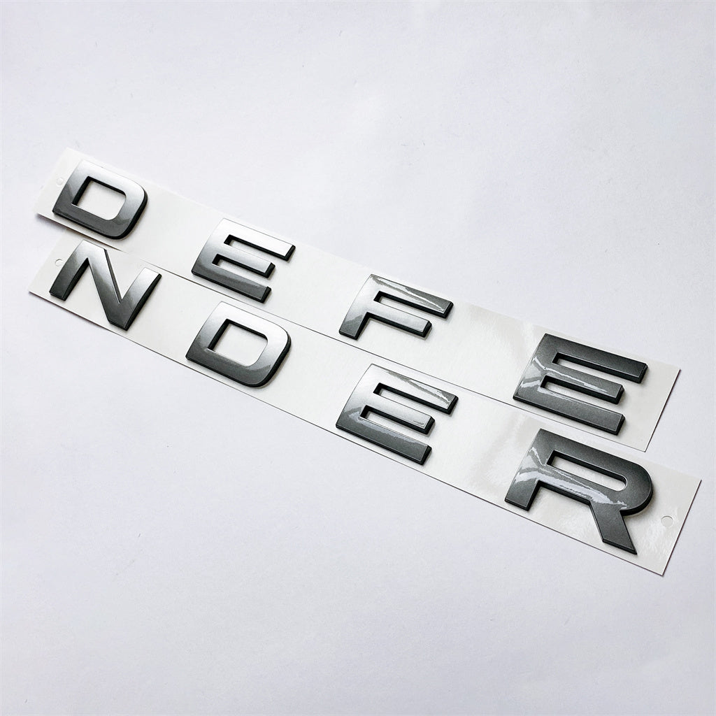 Land Rover Matte Sliver "DEFENDER" Hood Lettering Emblem Badge LR130737 Italiaspares
