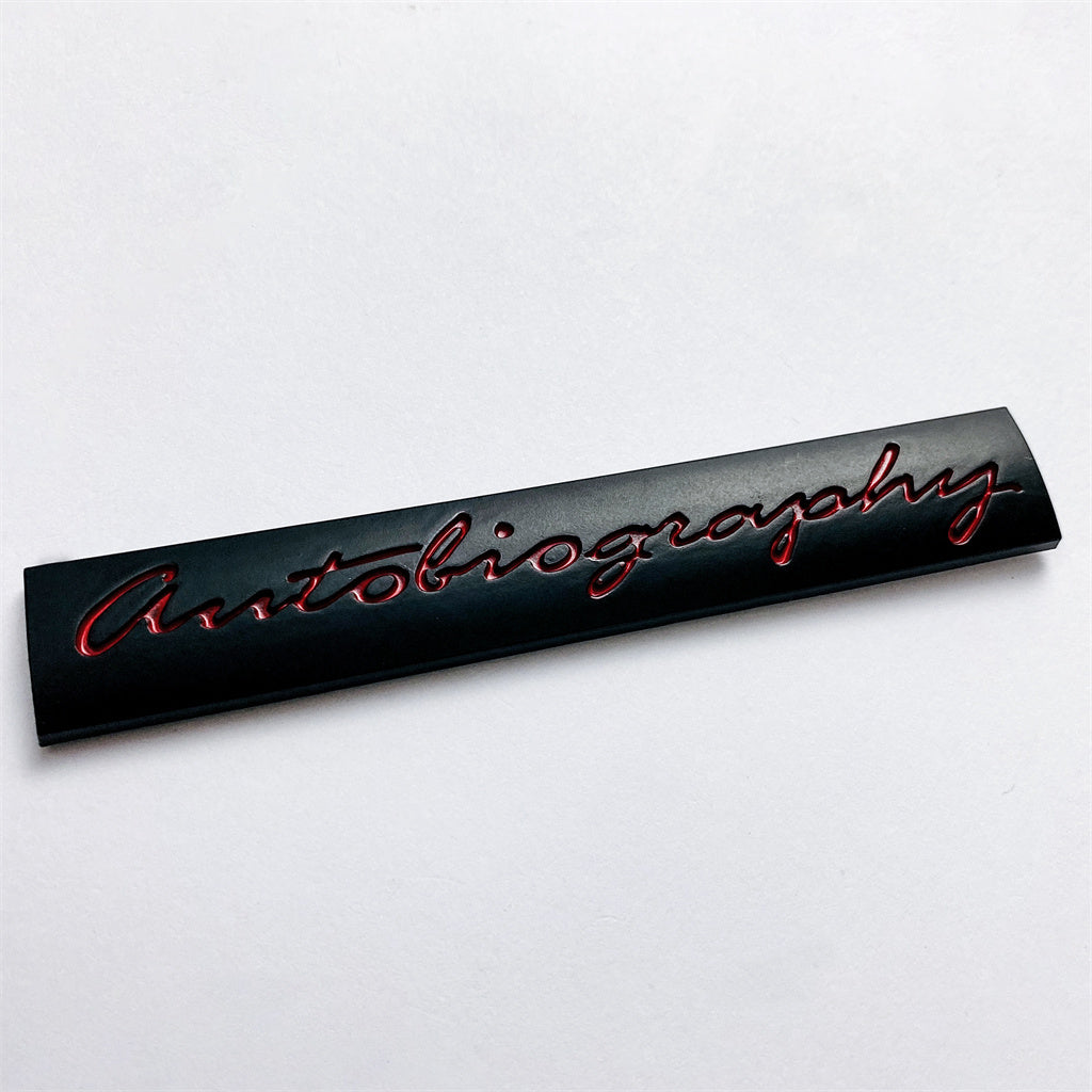 Land Rover Gloss Black Red "Autobiography" Car Sport Tailgate Logo Badge Emblem LR113646 Italiaspares