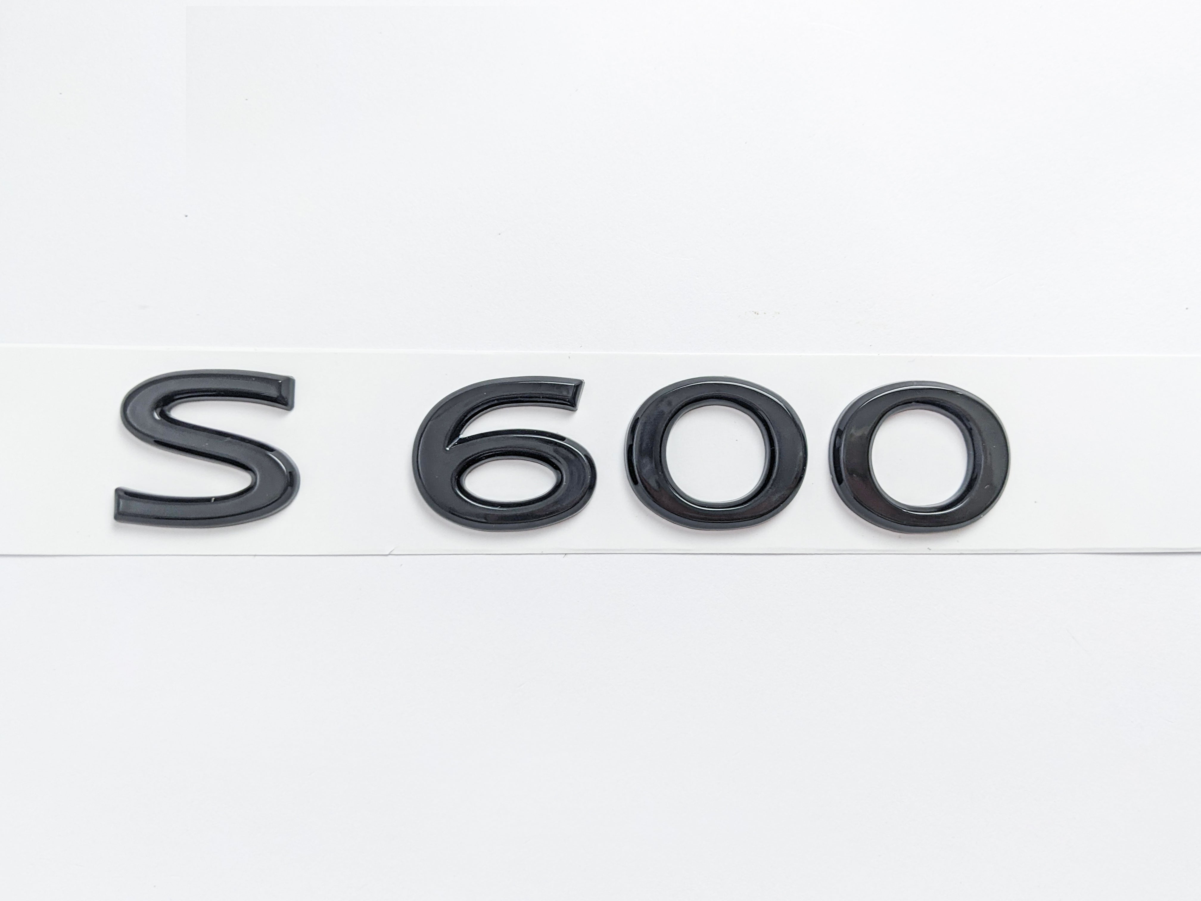 Mercedes-Benz Gloss Black "S600" Rear Trunk Emblem Badge Logo Italiaspares