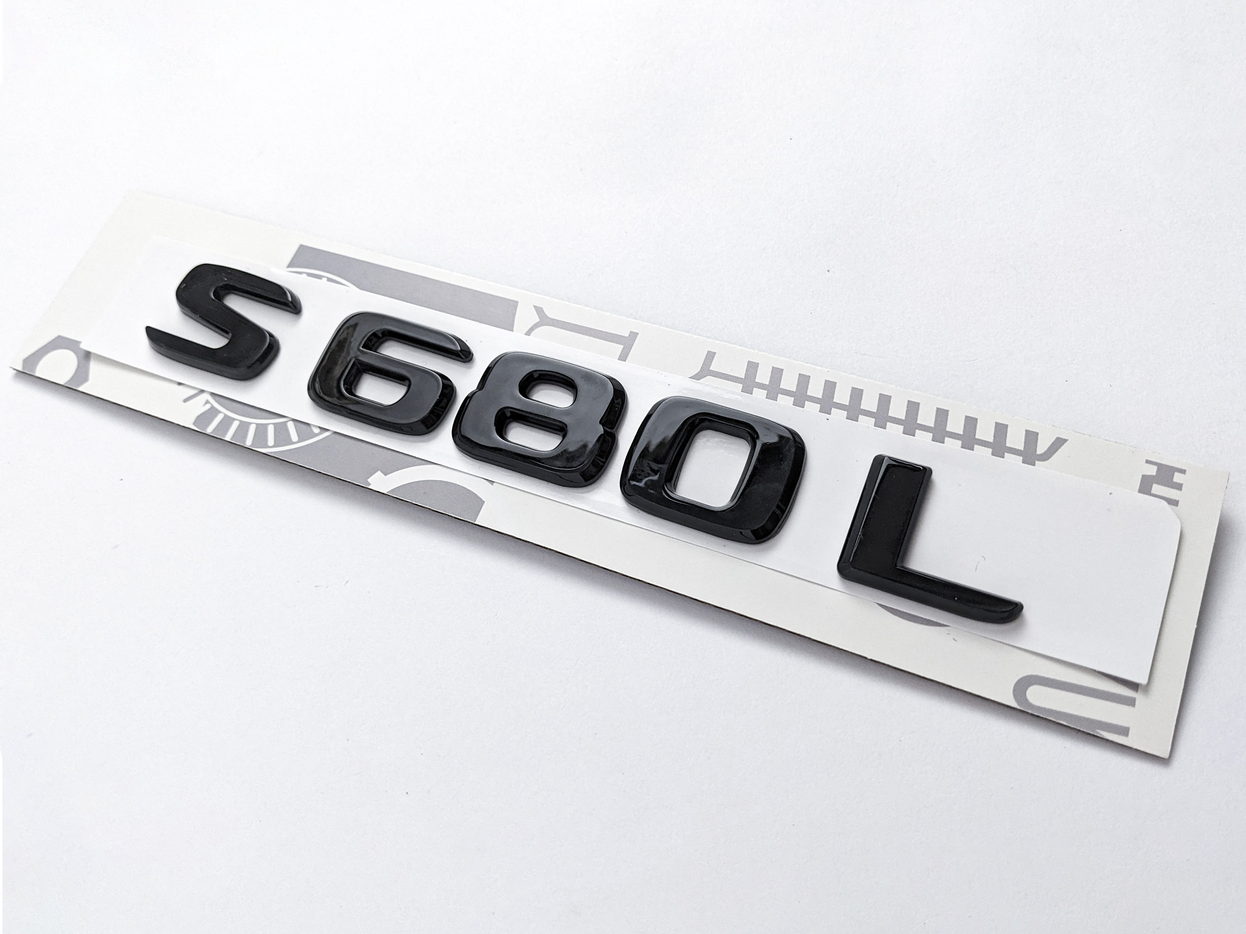 Mercedes-Benz Gloss Black "S680L" Rear Trunk Emblem Badge Logo Italiaspares