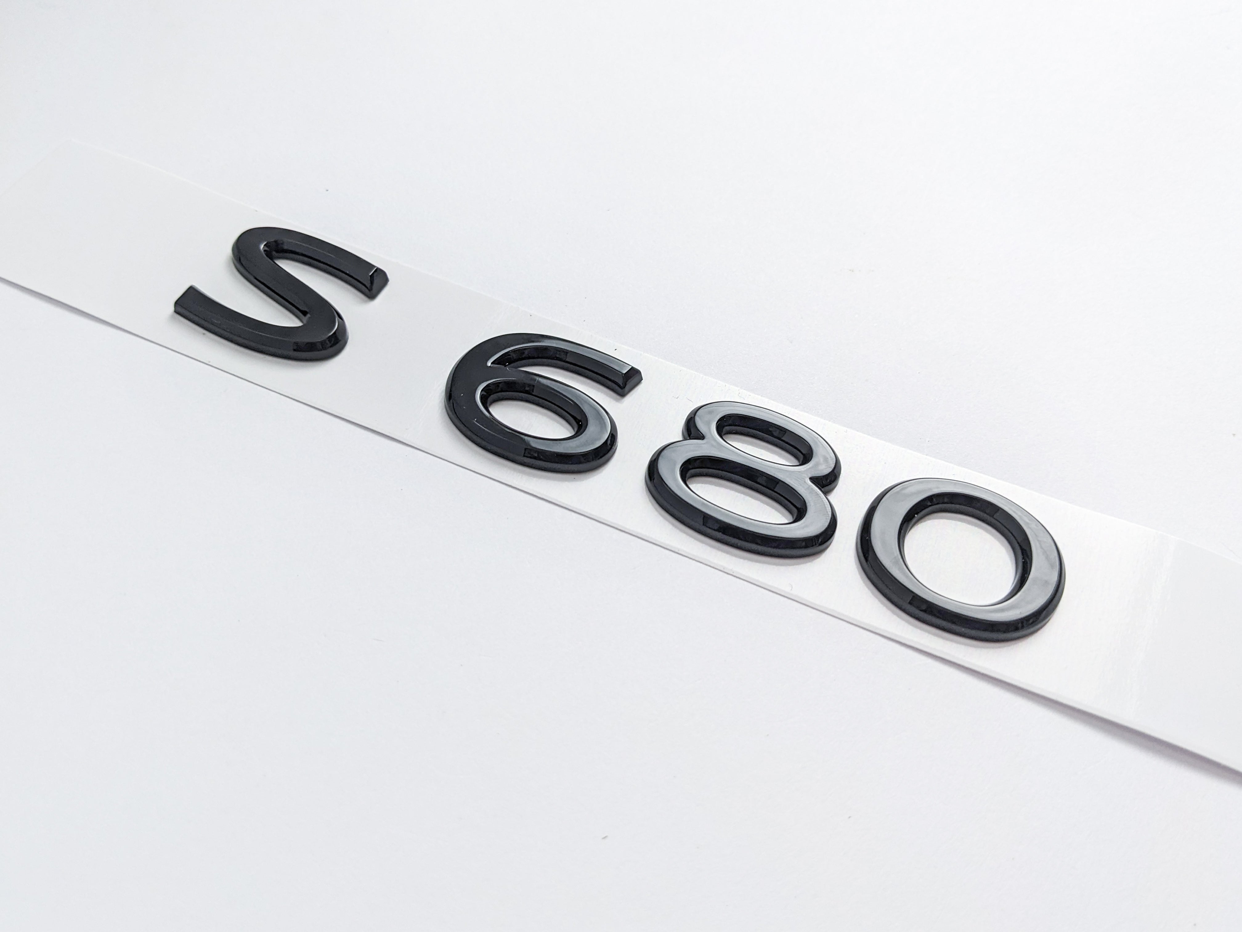 Mercedes-Benz Gloss Black "S680" Rear Trunk Emblem Badge Logo Italiaspares