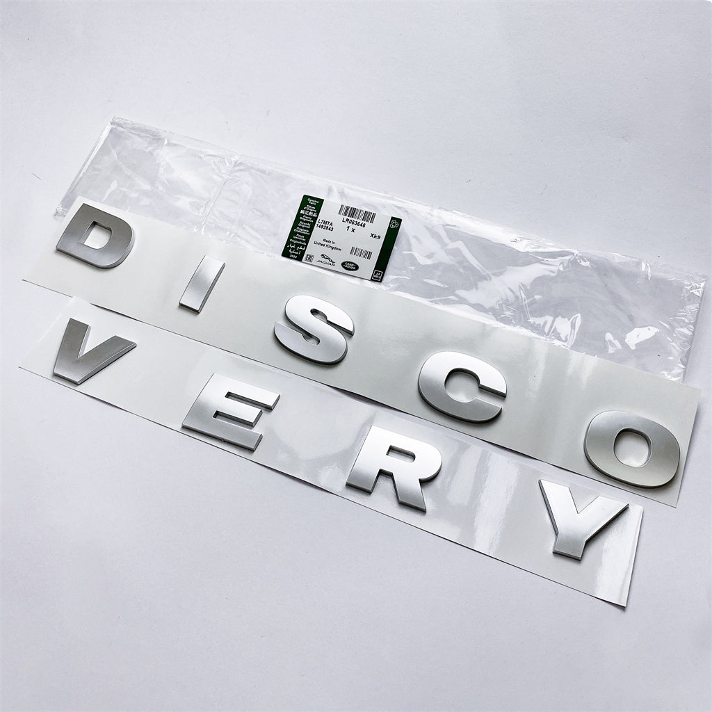 Land Rover "DISCOVERY" Chrome Sliver Boot Badge Emblem LR063646 Italiaspares