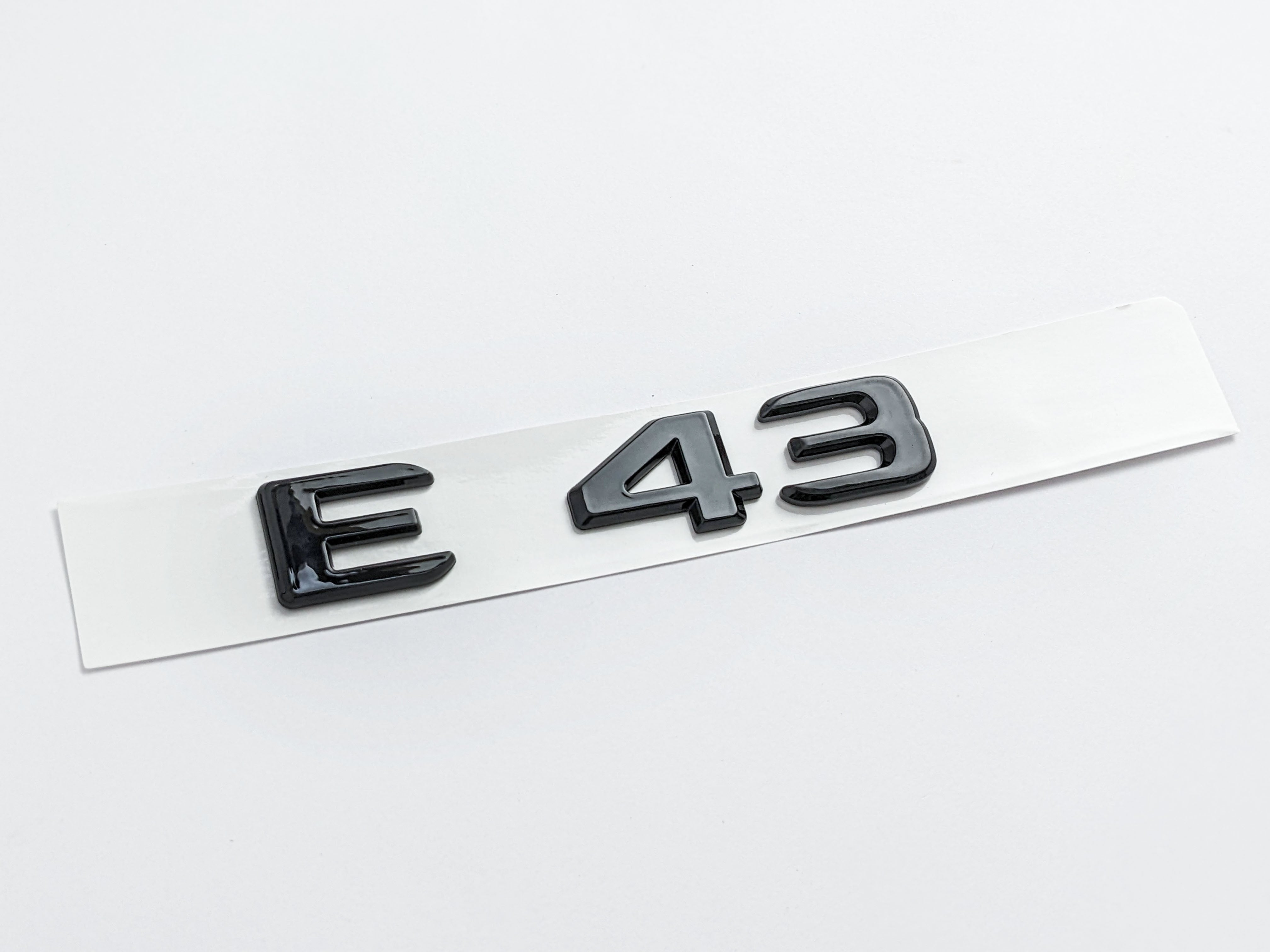 Mercedes-Benz Gloss Black "E 43" Rear Trunk Emblem Badge Logo Italiaspares