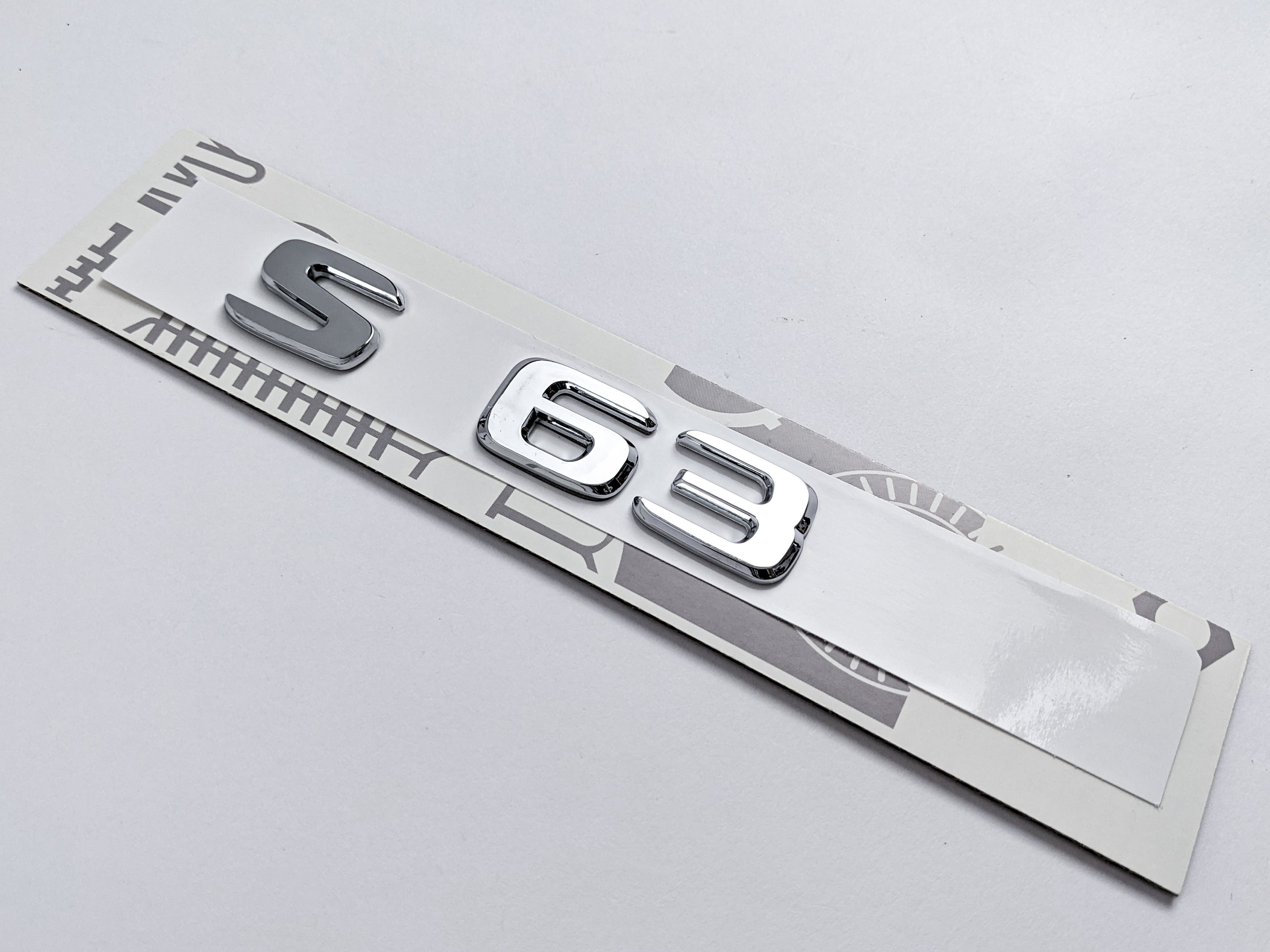 Mercedes Benz "S 63" Chrome Silver Rear Trunk Nameplate Emblem Badge Italiaspares