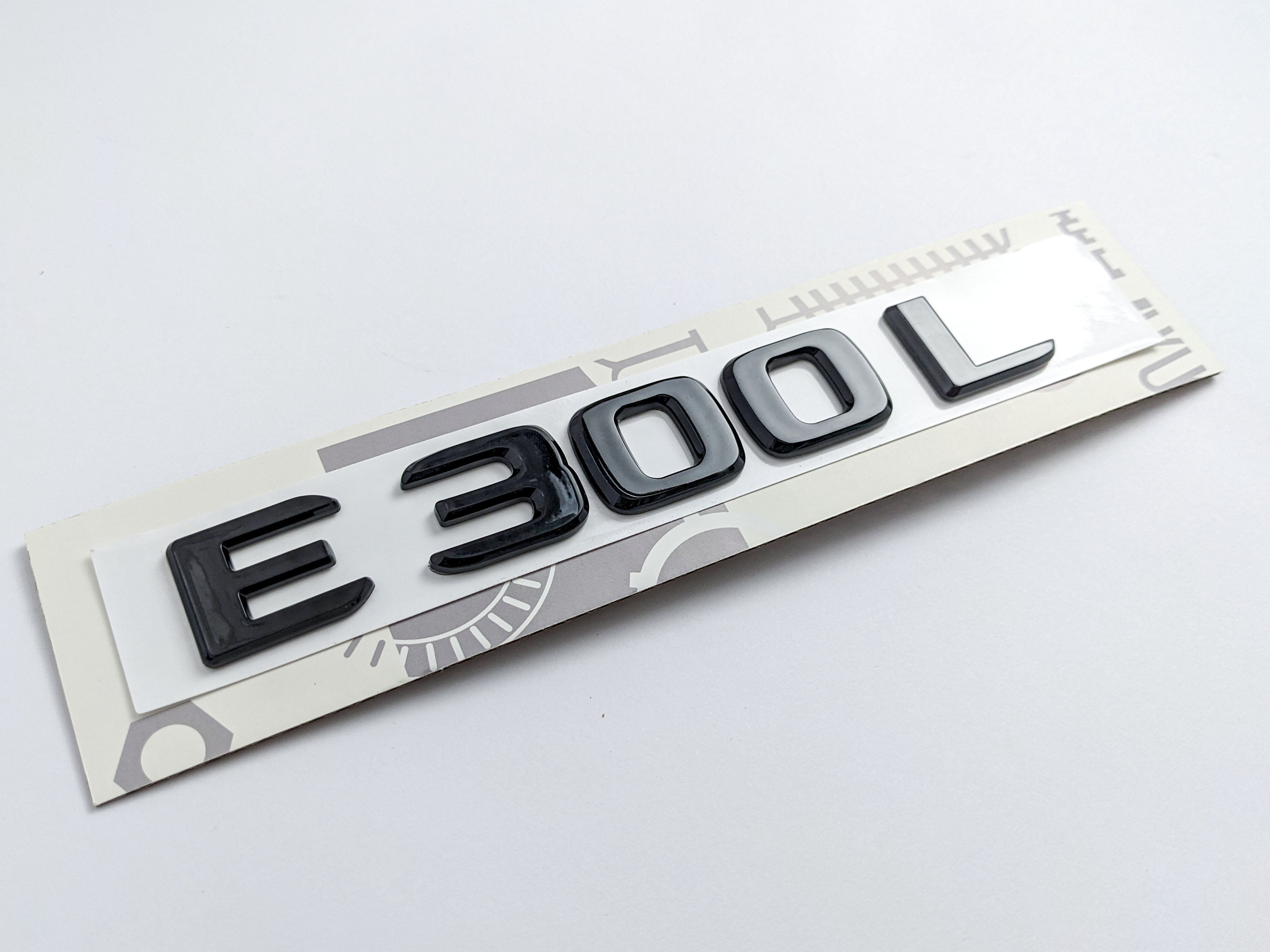 Mercedes Benz Gloss Black Letters "E300L" Rear Trunk Emblems Badges Italiaspares