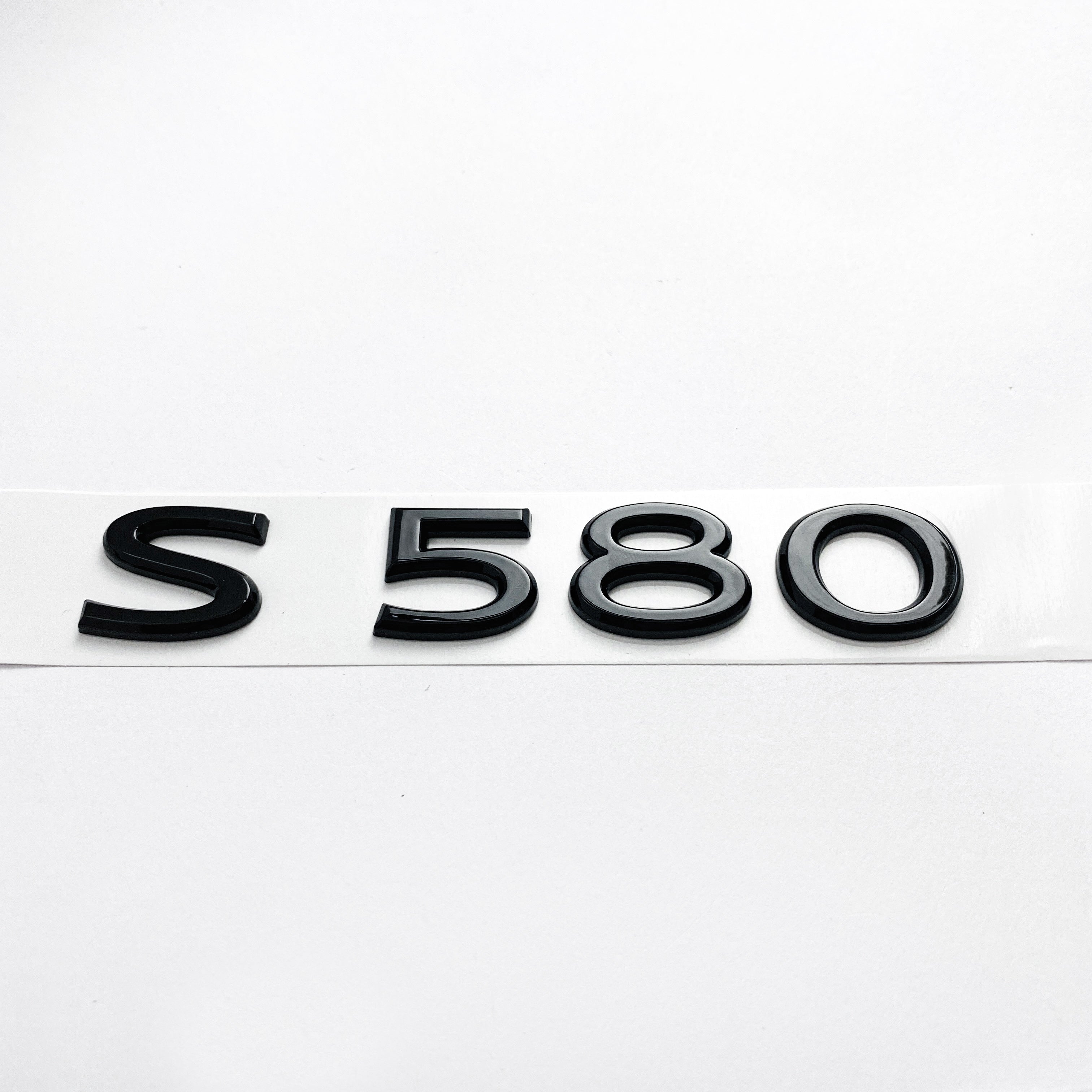 Mercedes-Benz Gloss Black "S580" Rear Trunk Emblem Badge Logo Italiaspares