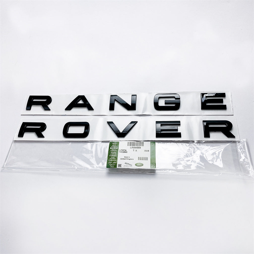 Land Rover Rear Front Hood Emblem fit "Range Rover" Sport Evoque Letter Gloss Black Nameplate LR094559 Italiaspares